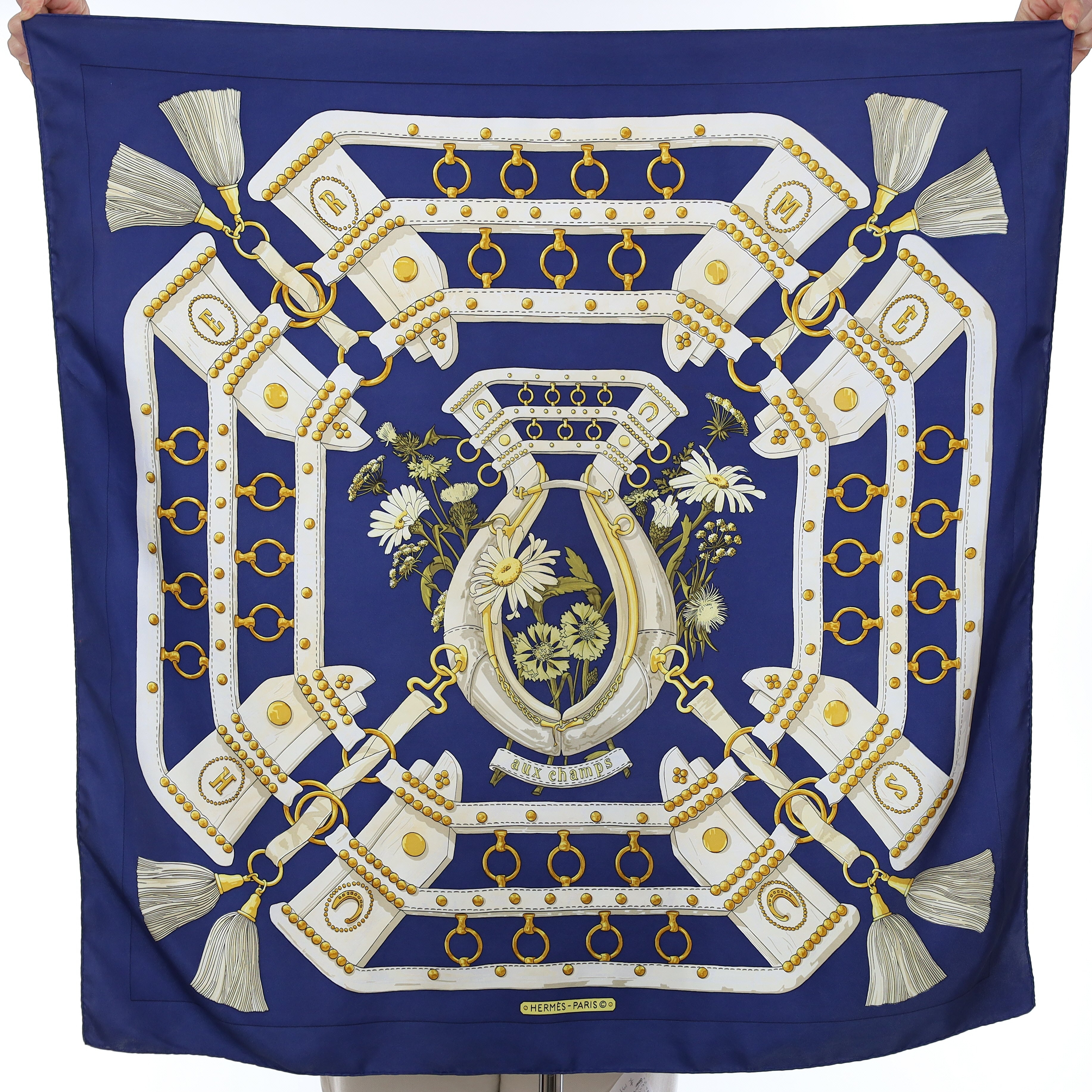 Hermès Aux Champs Silk Scarf