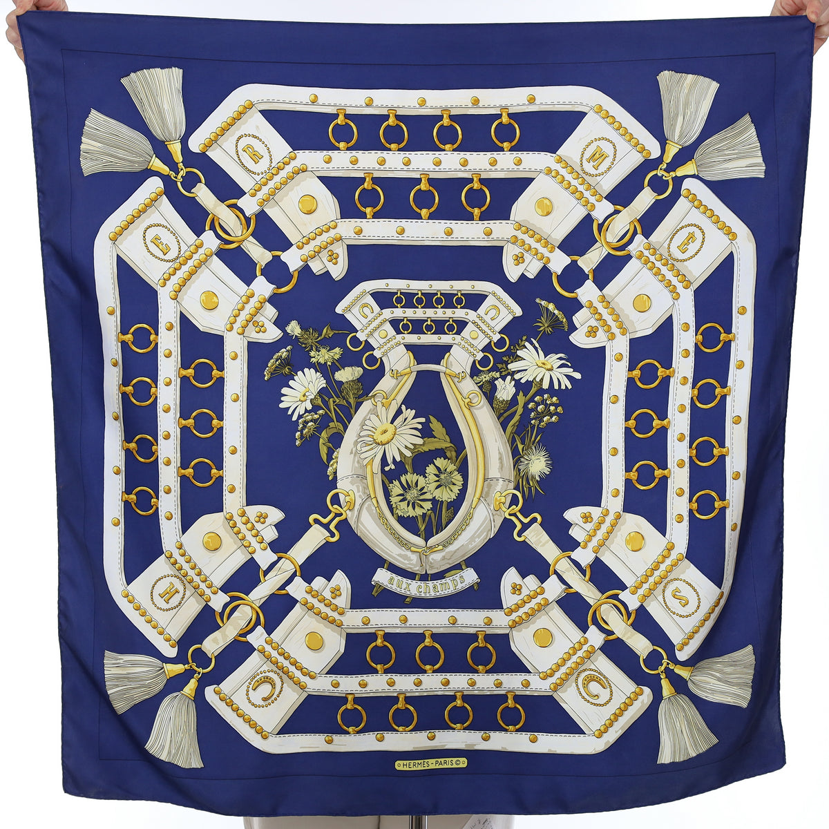 Hermès Aux Champs Silk Scarf