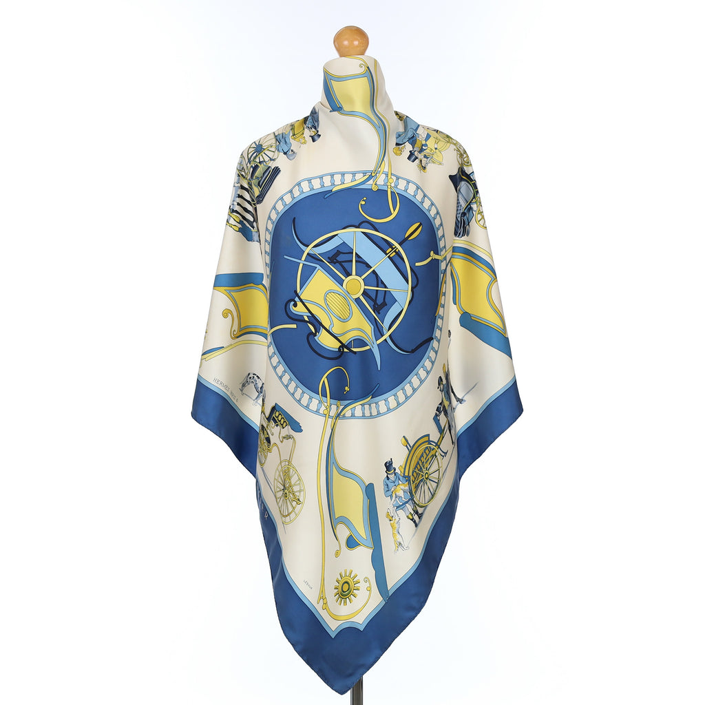 Hermès Carrossier Vintage Silk Scarf Quite Rare