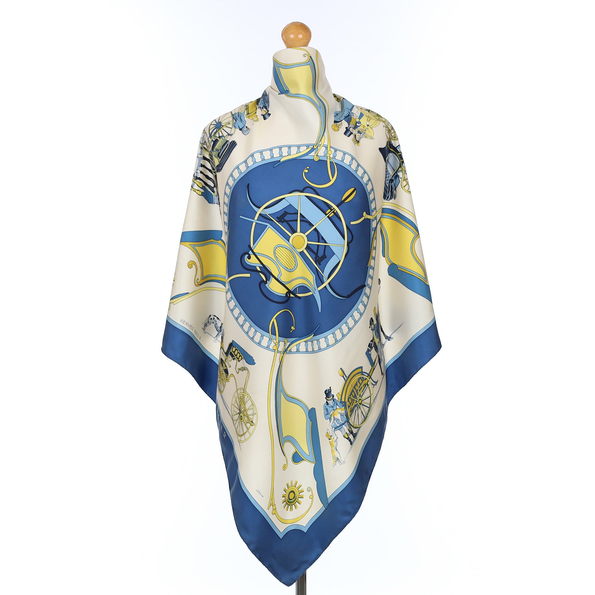 Hermès Carrossier Vintage Silk Scarf Quite Rare