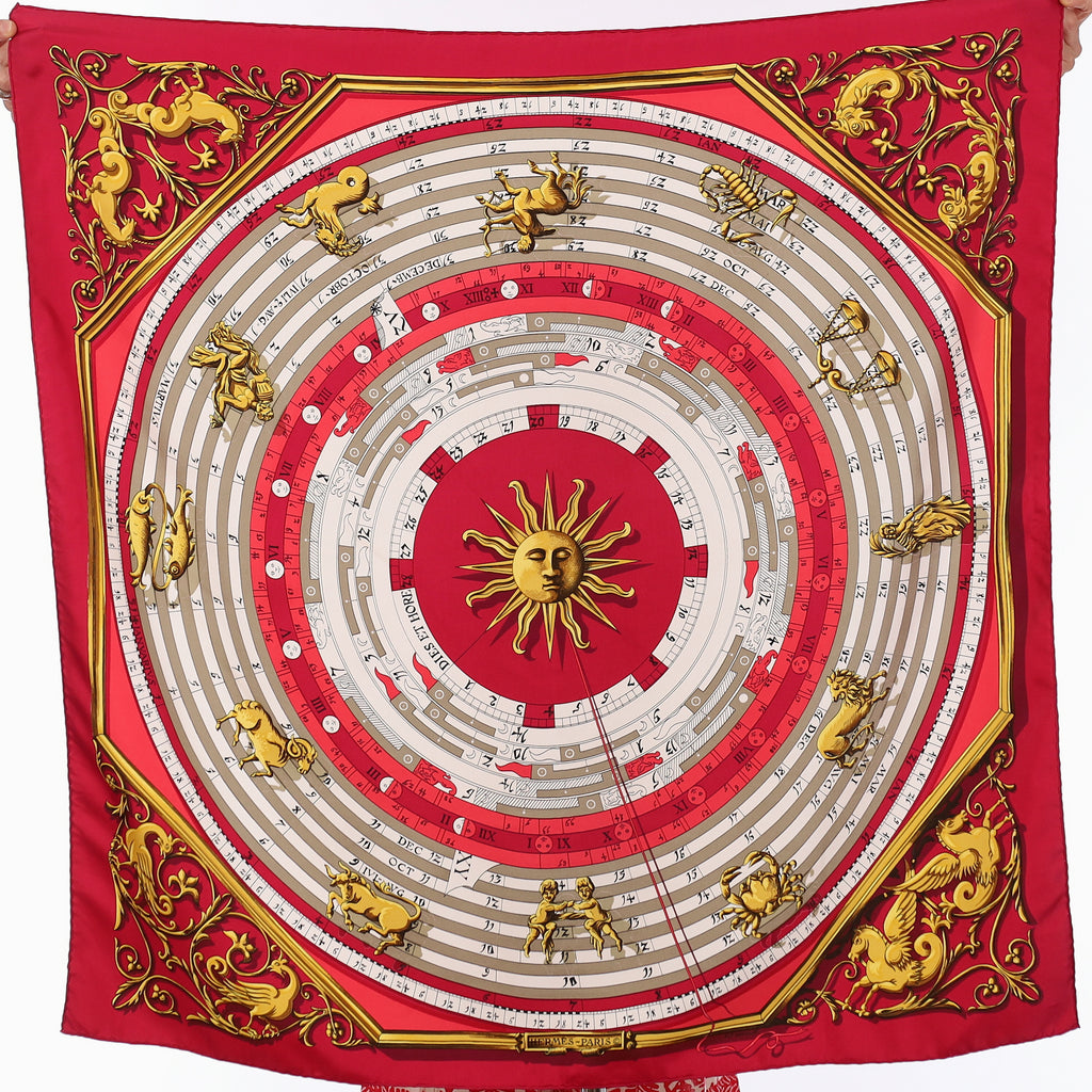 Hermès Dies et Hore Astrologie Silk Scarf