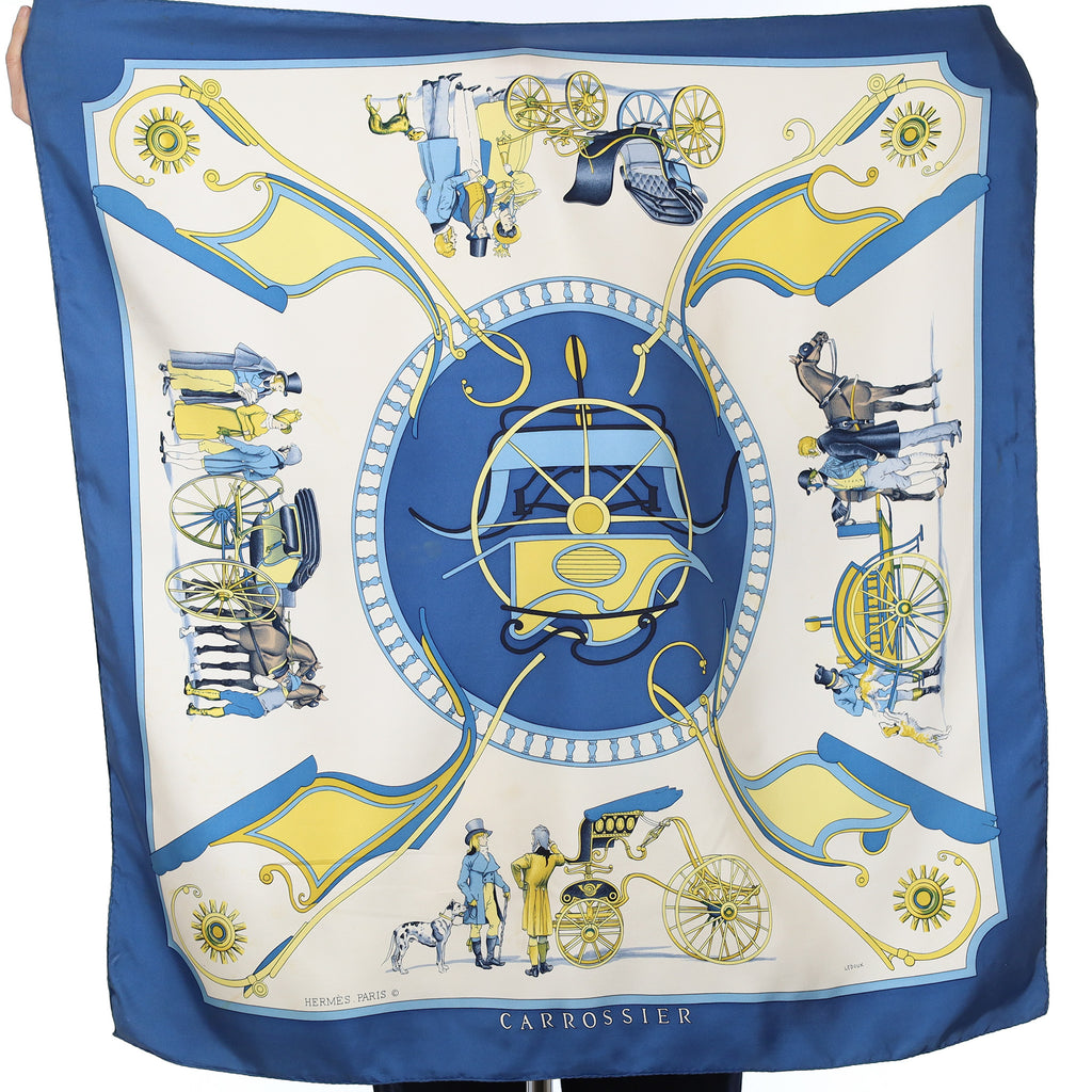 Hermès Carrossier Vintage Silk Scarf Quite Rare