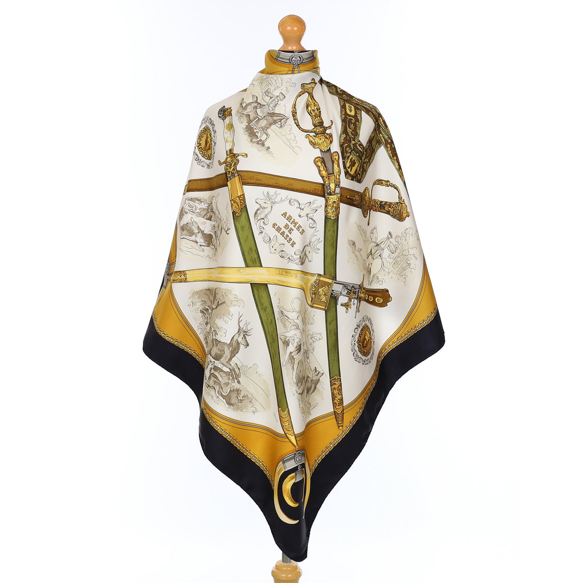Hermès Armes de Chasse Silk Scarf