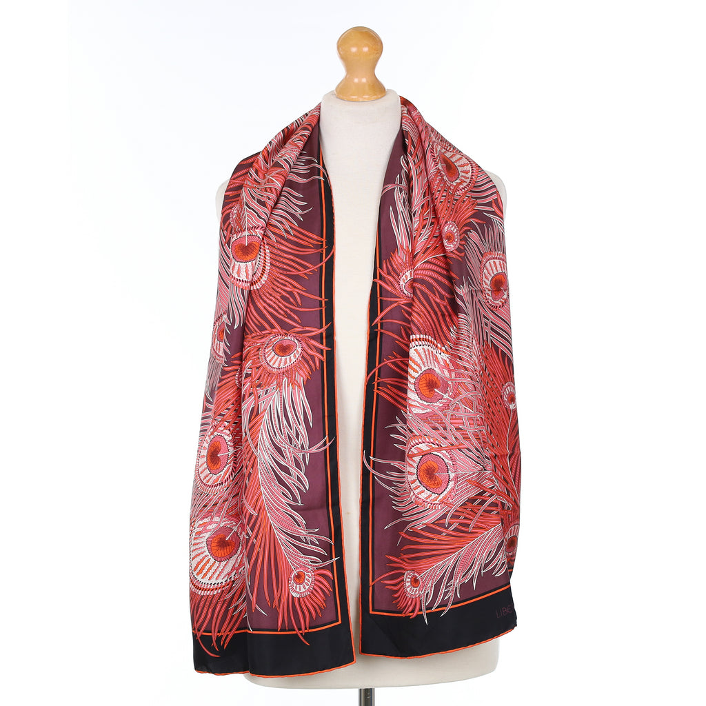 Liberty Pink Feather Vintage Silk Scarf