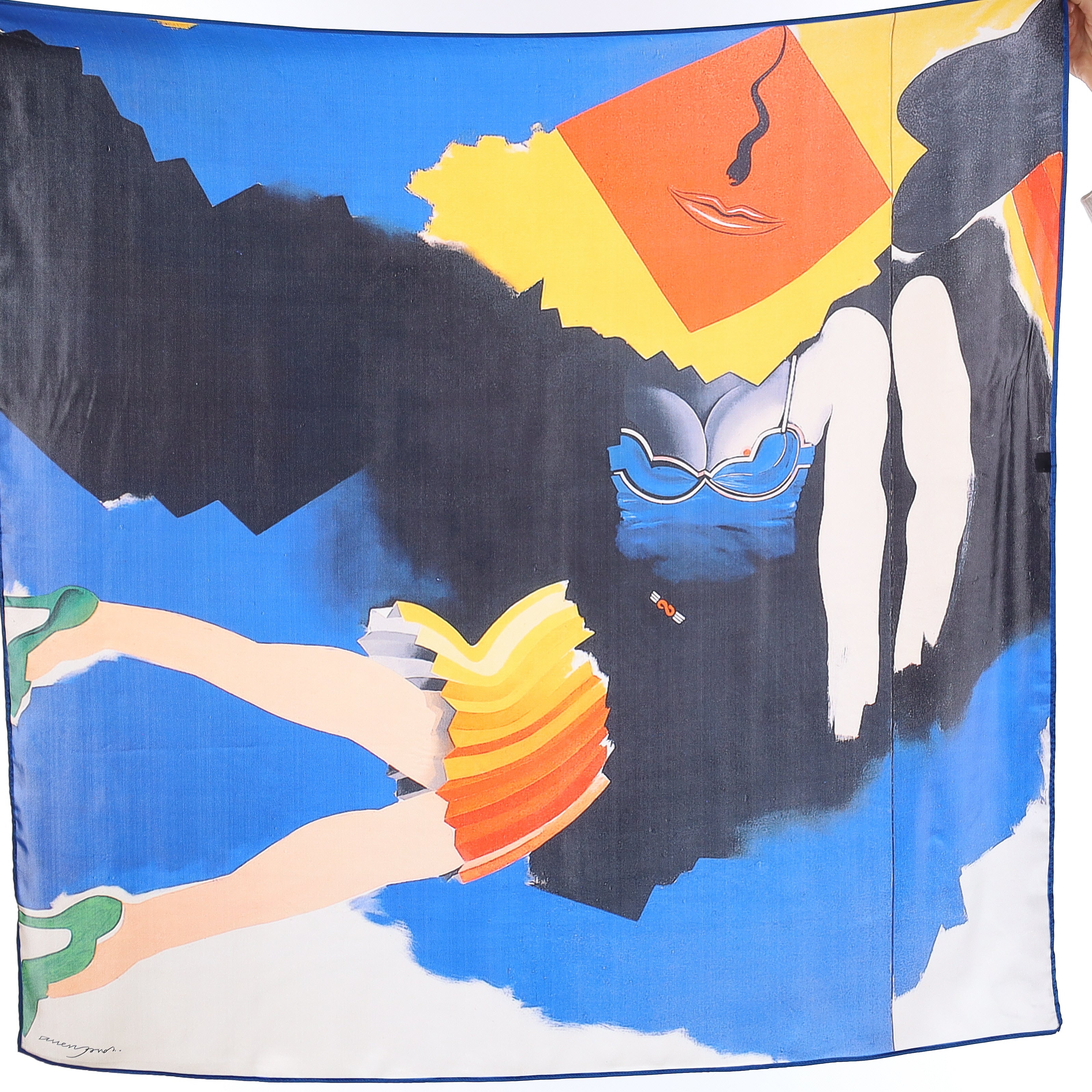 Beckford Silk Abstract Woman Silk Scarf