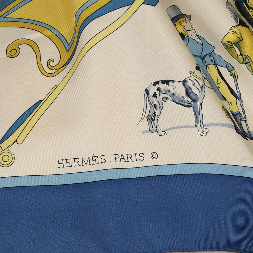 Hermès Carrossier Vintage Silk Scarf Quite Rare