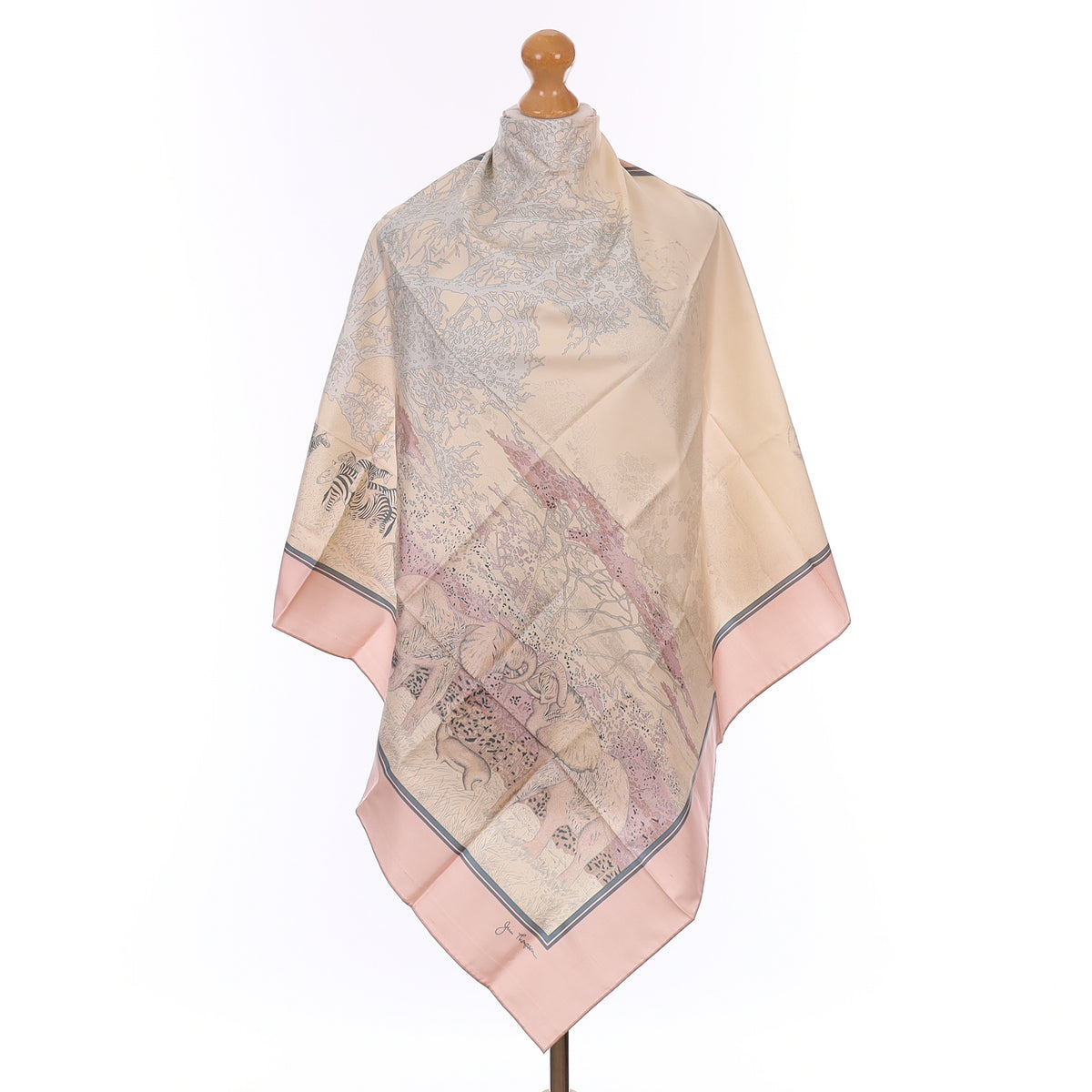 Brand New Jim Thompson African Scene Silk Scarf