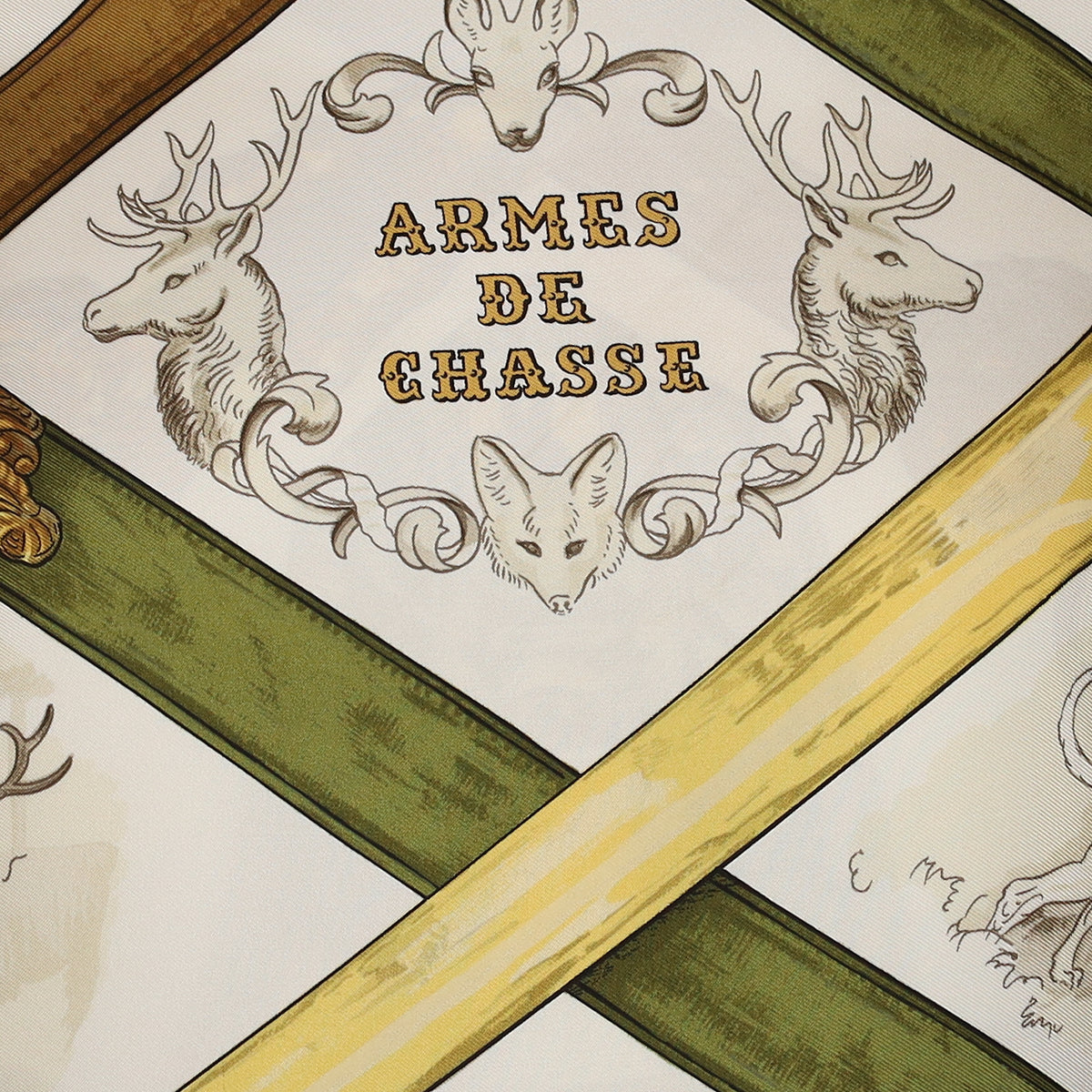 Hermès Armes de Chasse Silk Scarf