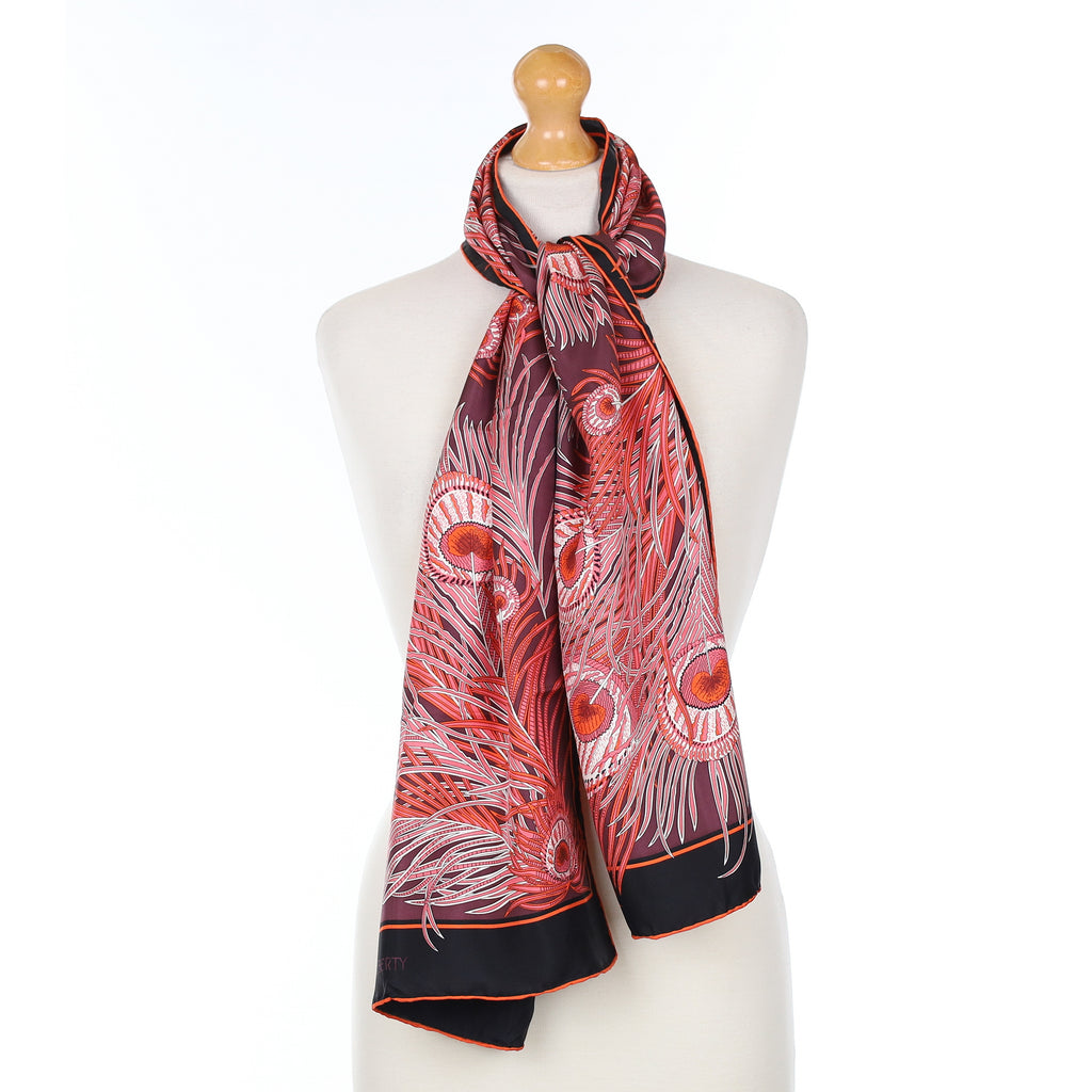 Liberty Pink Feather Vintage Silk Scarf
