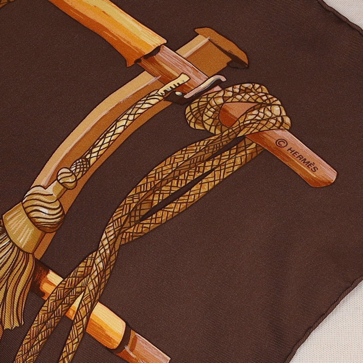 Pristine Hermès Passementerie Vintage Silk Scarf