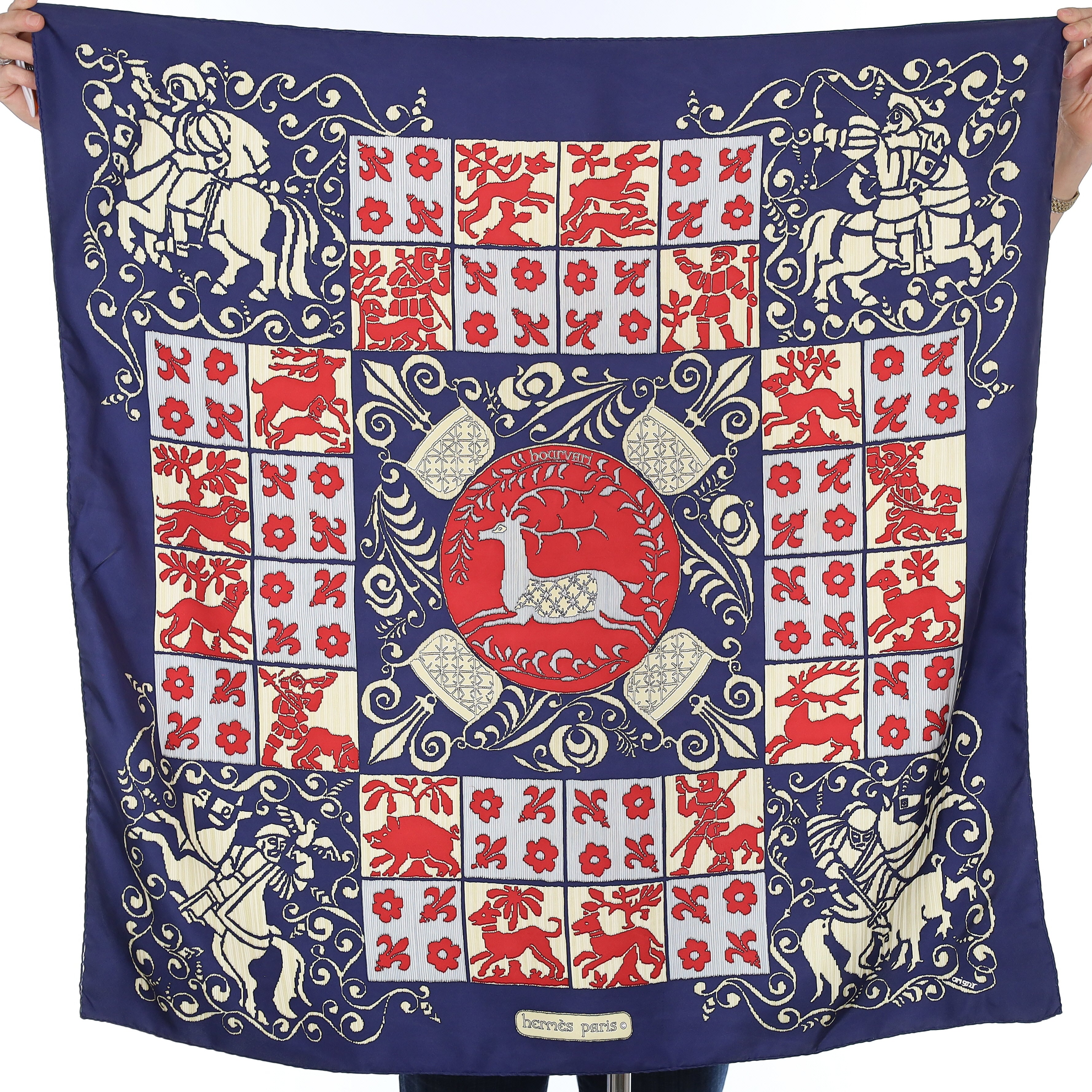 Hermès Hourvari Silk Scarf