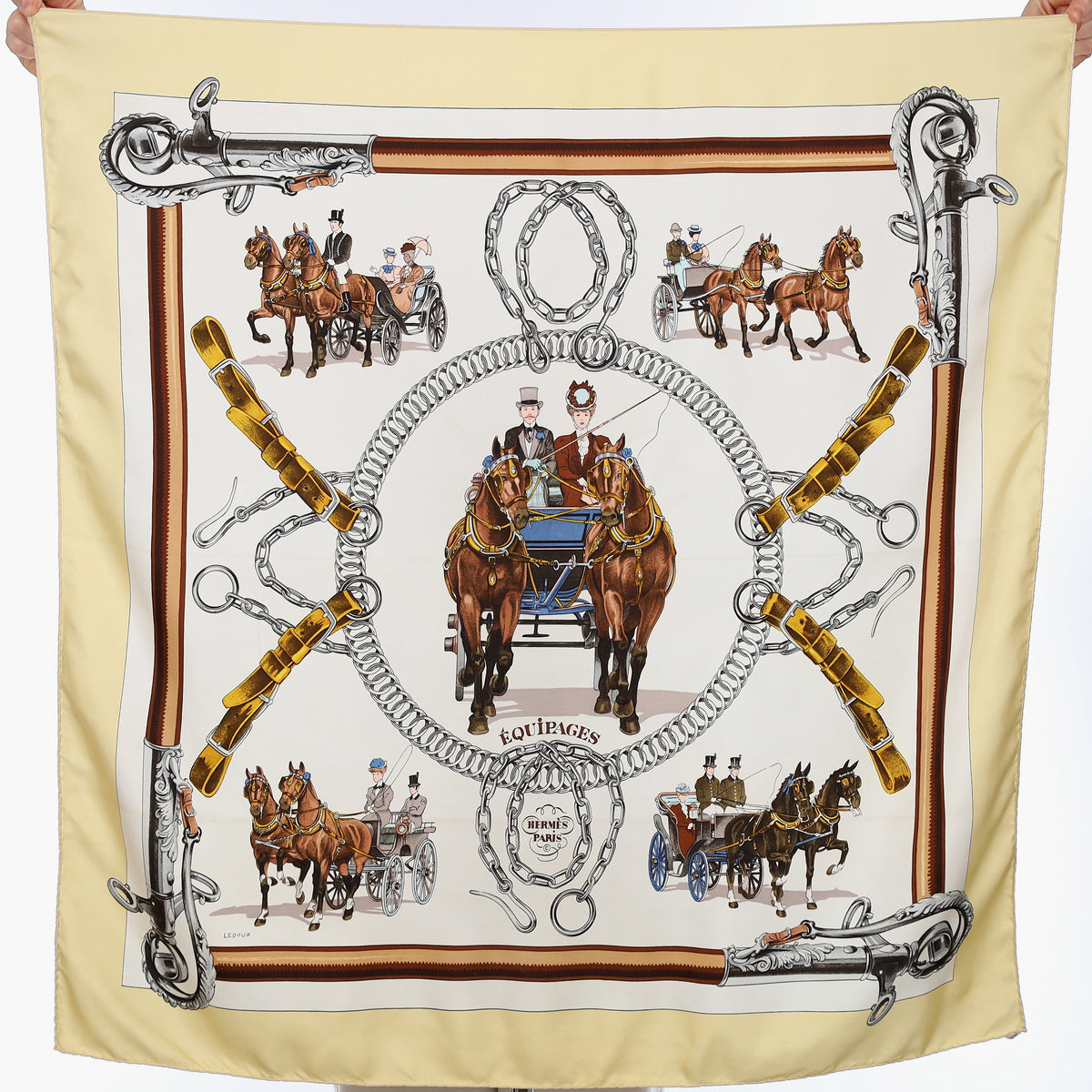 Hermès Équipages Silk Scarf