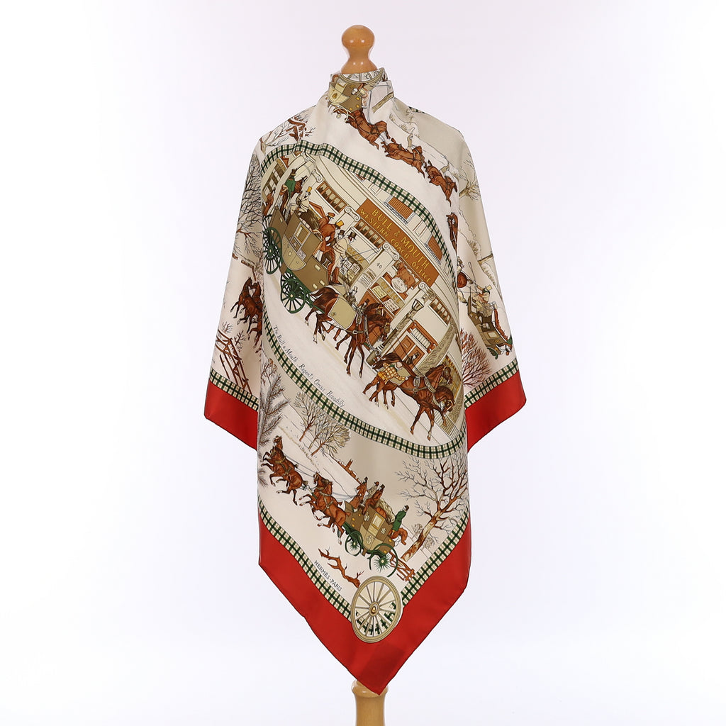 L'Hiver en Poste Hermès Silk Scarf