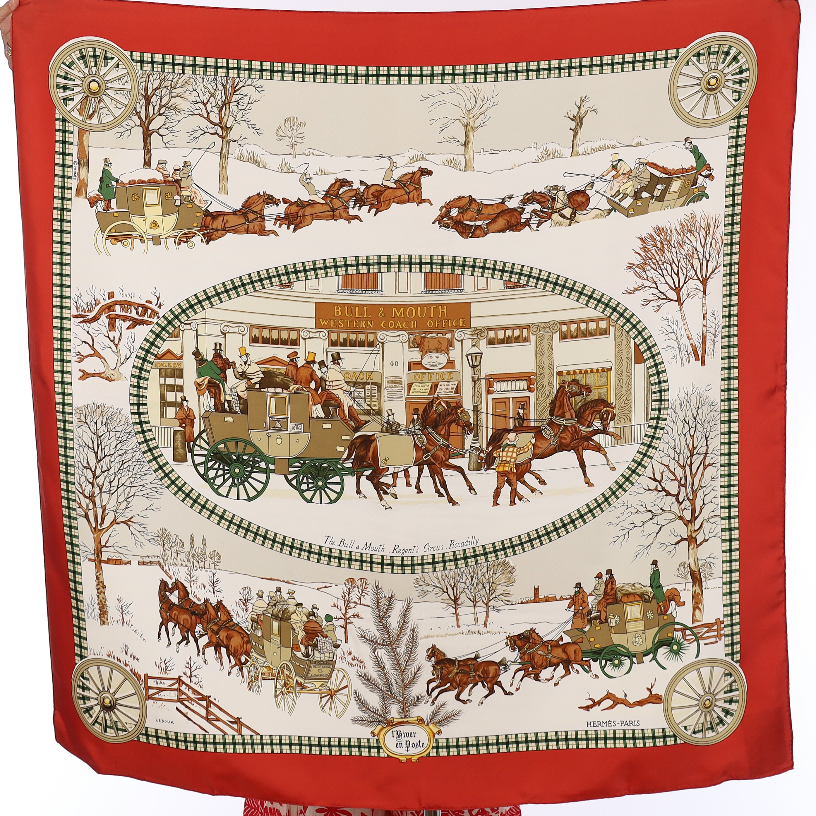 L'Hiver en Poste Hermès Silk Scarf
