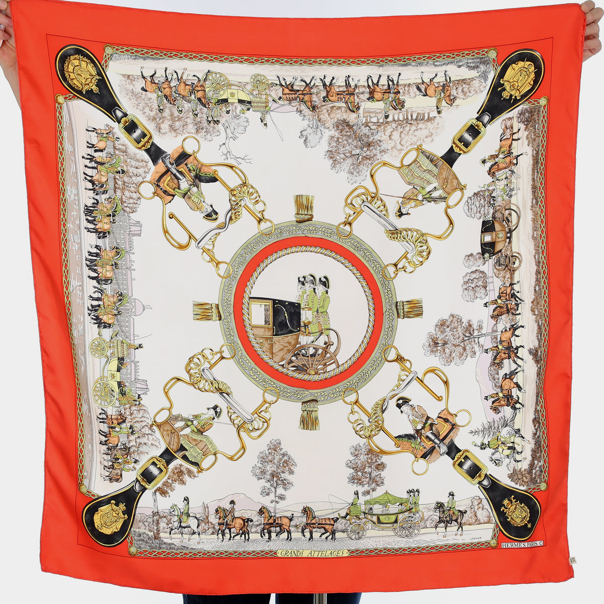 Hermès Grands Attelages Silk Scarf