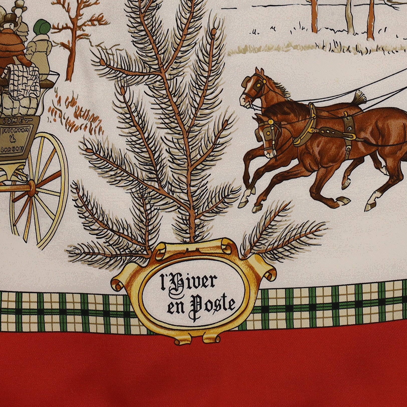 L'Hiver en Poste Hermès Silk Scarf