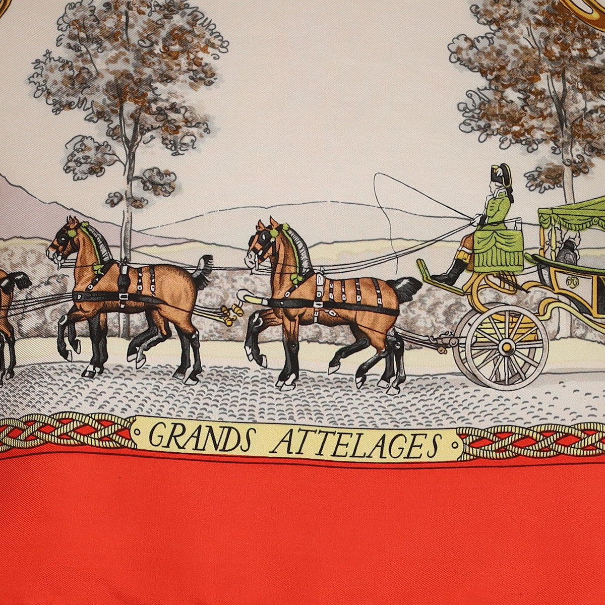 Hermès Grands Attelages Silk Scarf