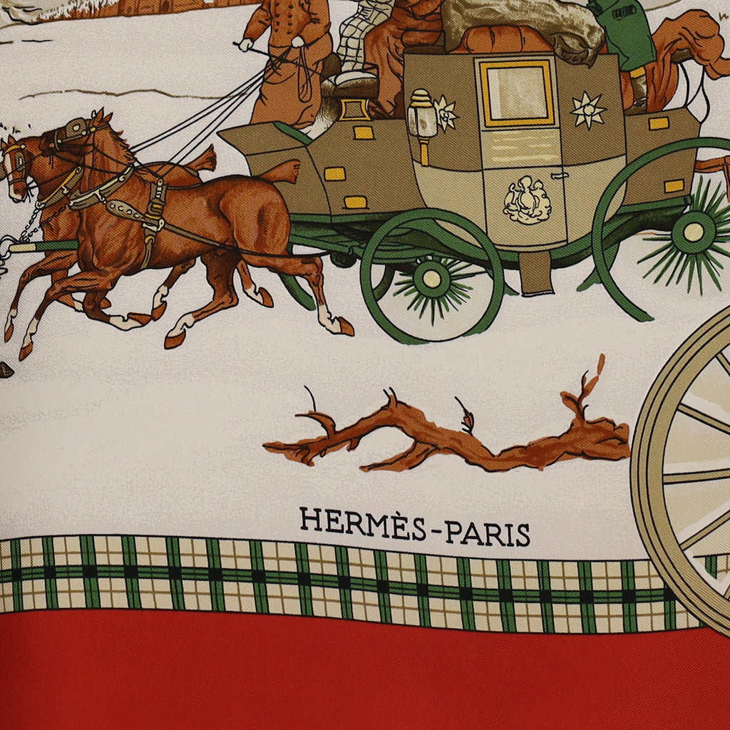 L'Hiver en Poste Hermès Silk Scarf