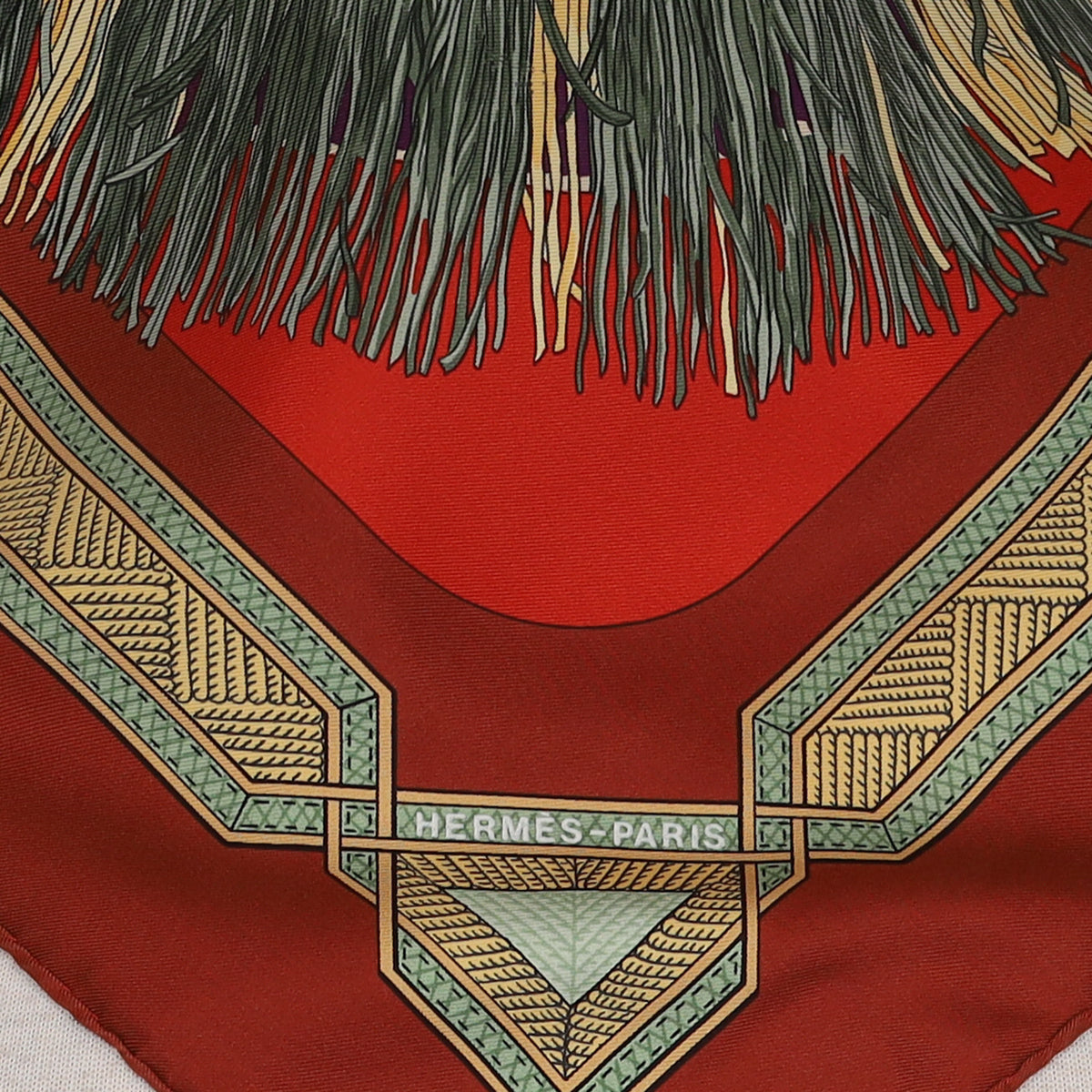 Hermès Cuirs du Desert Vintage Silk Scarf