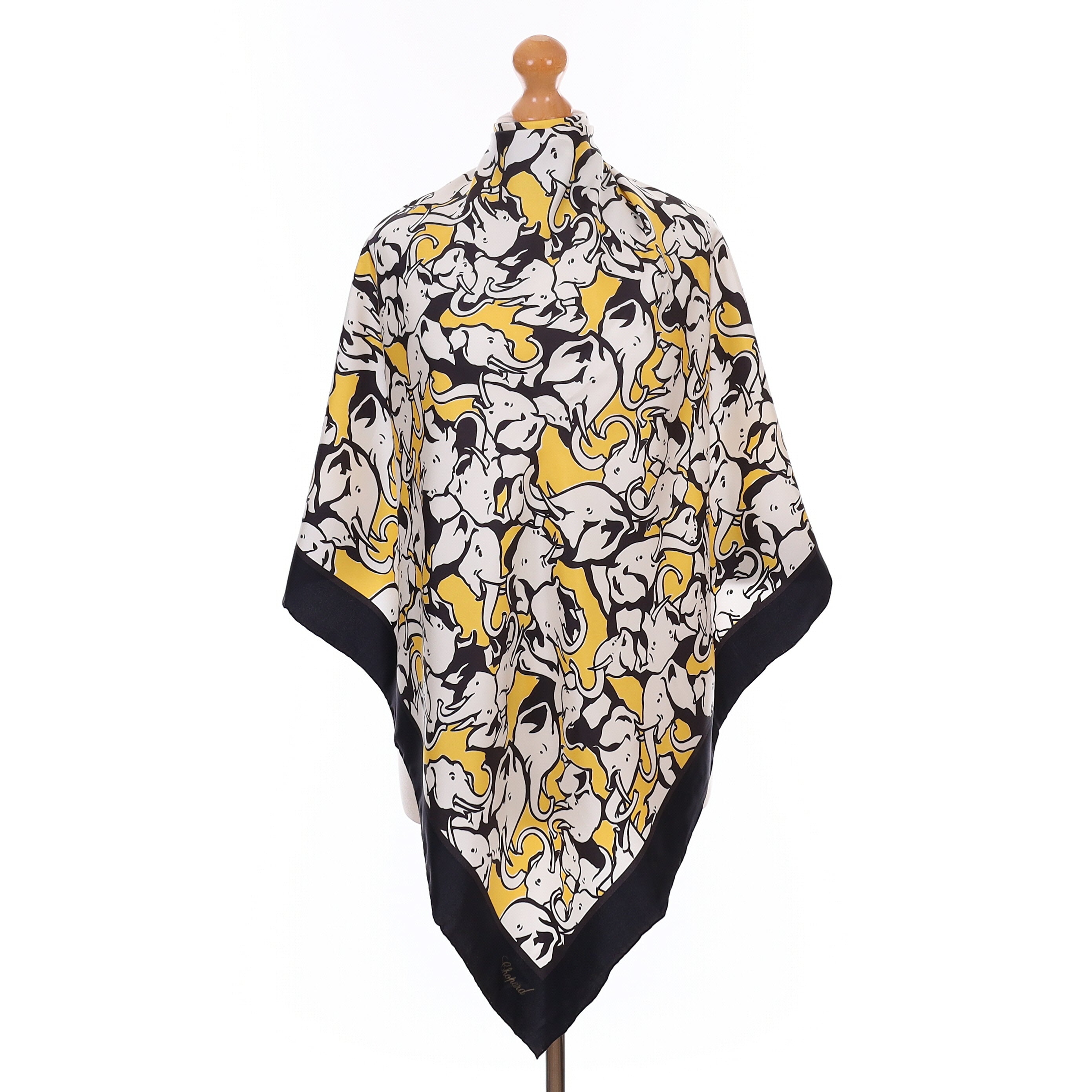 Brand New Boxed Chopard Elephant Design Silk Scarf