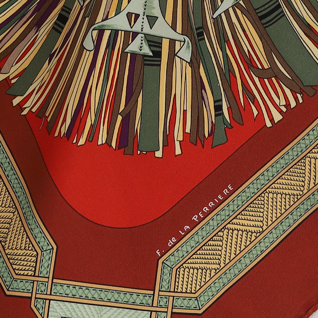 Hermès Cuirs du Desert Vintage Silk Scarf