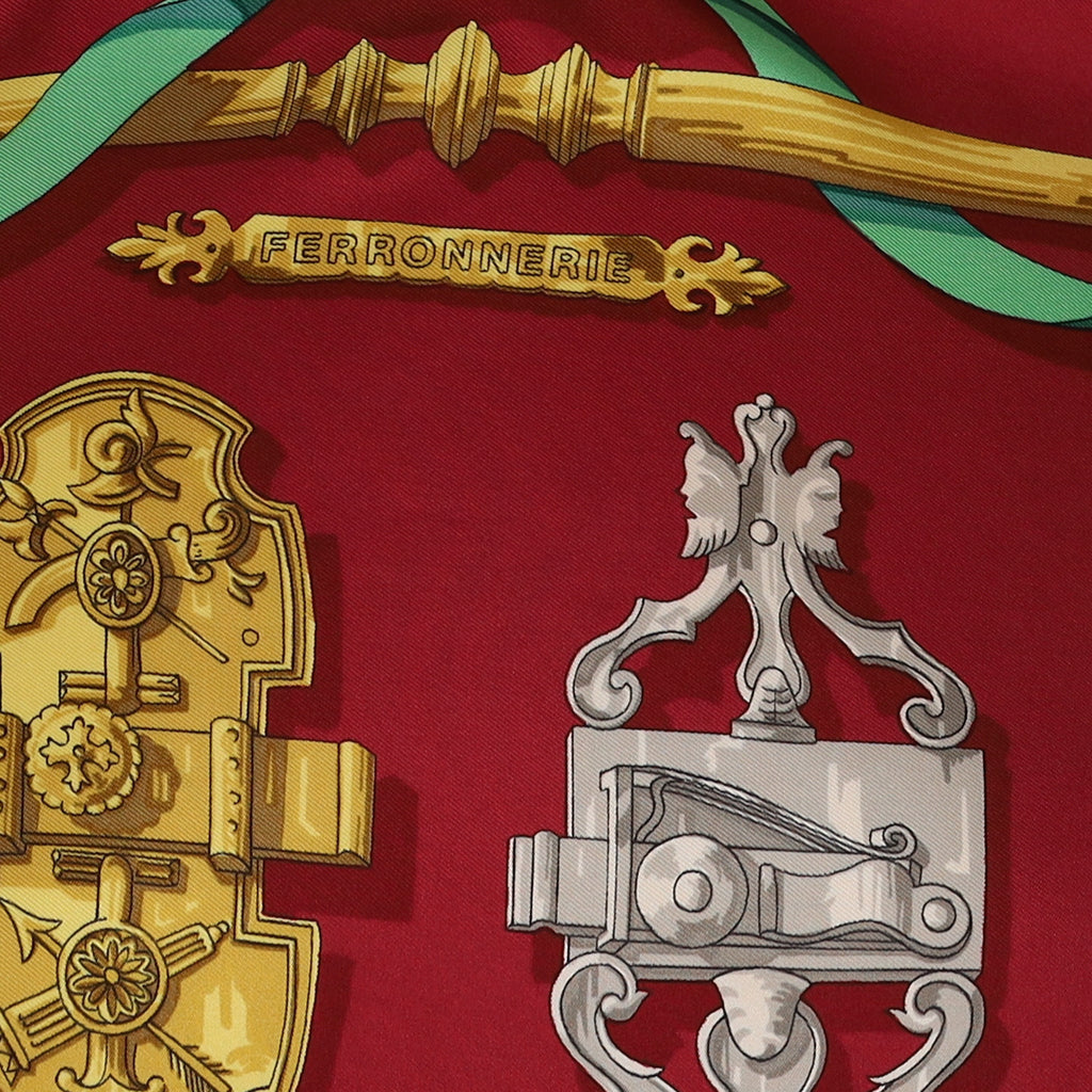 Pristine Hermès Ferronnerie Vintage Silk Scarf