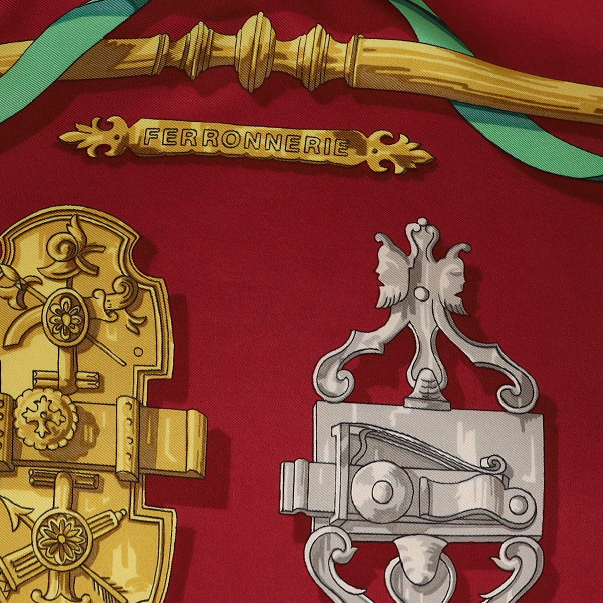 Pristine Hermès Ferronnerie Vintage Silk Scarf