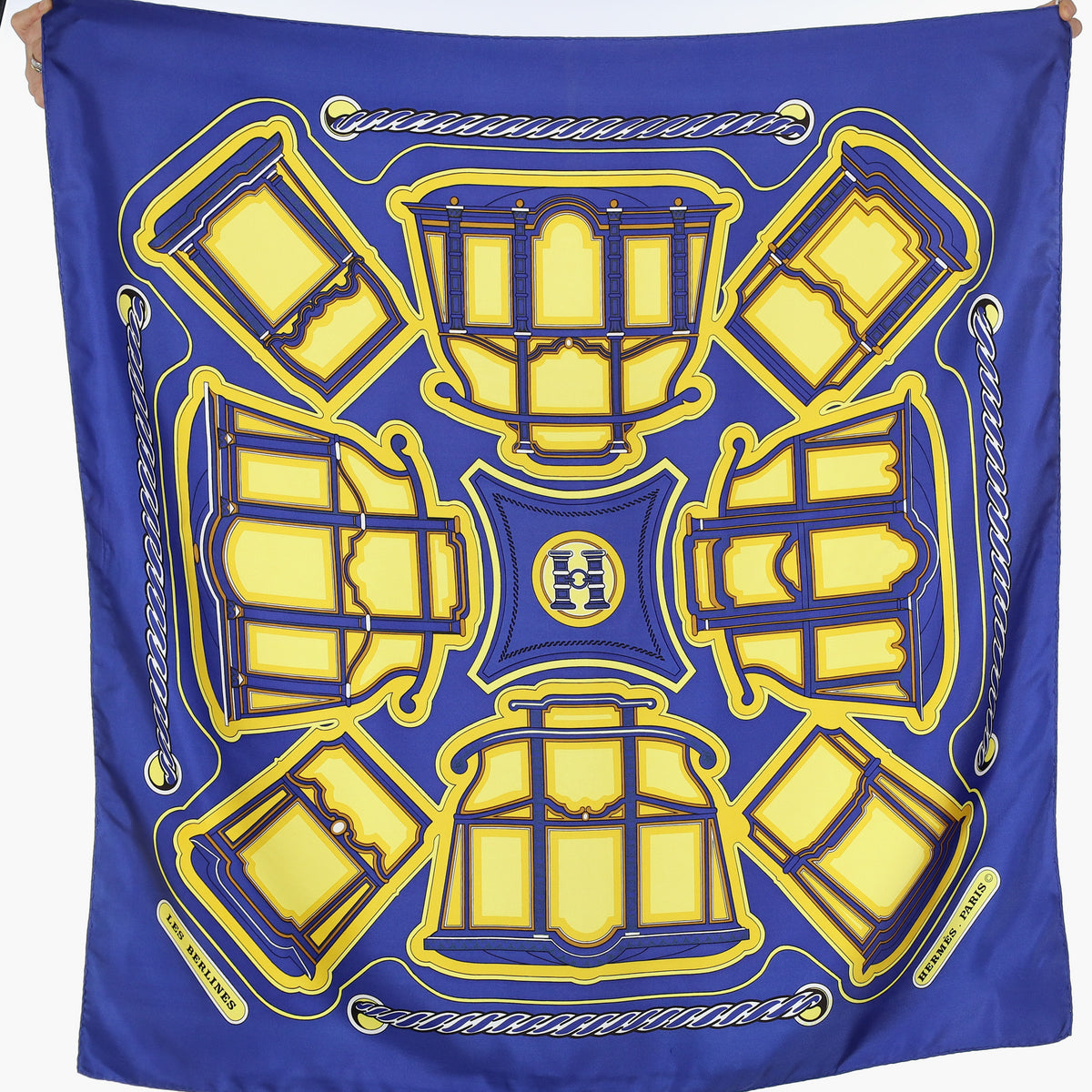 Hermès Les Berlines Vintage Silk Scarf