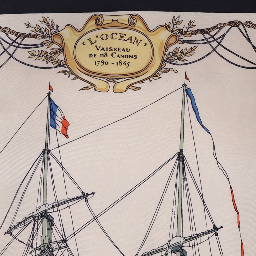 Hermès L'Ocean Vaisseau de 118 Canons Silk Scarf Quite Rare