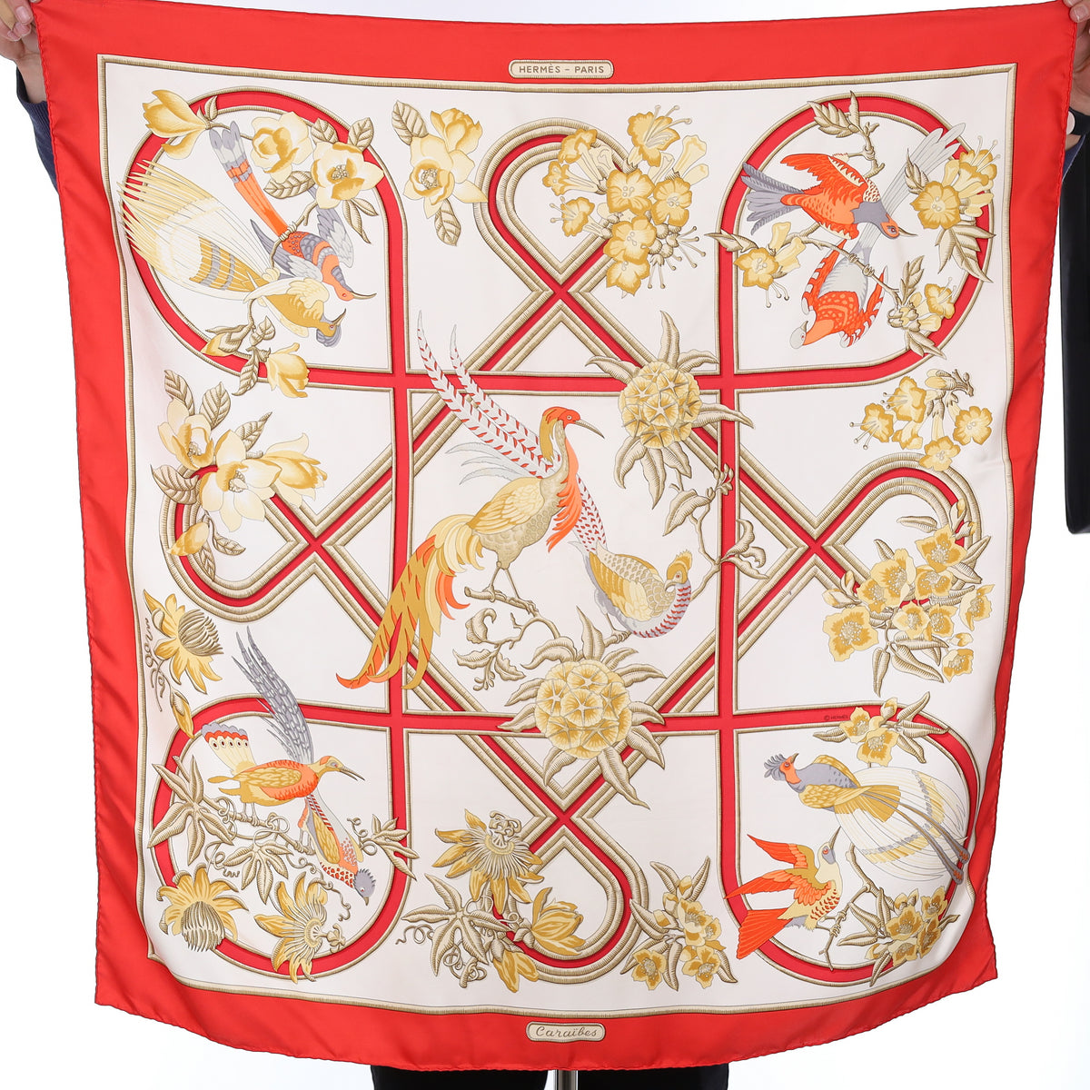 Hermès Caraibes Silk Scarf