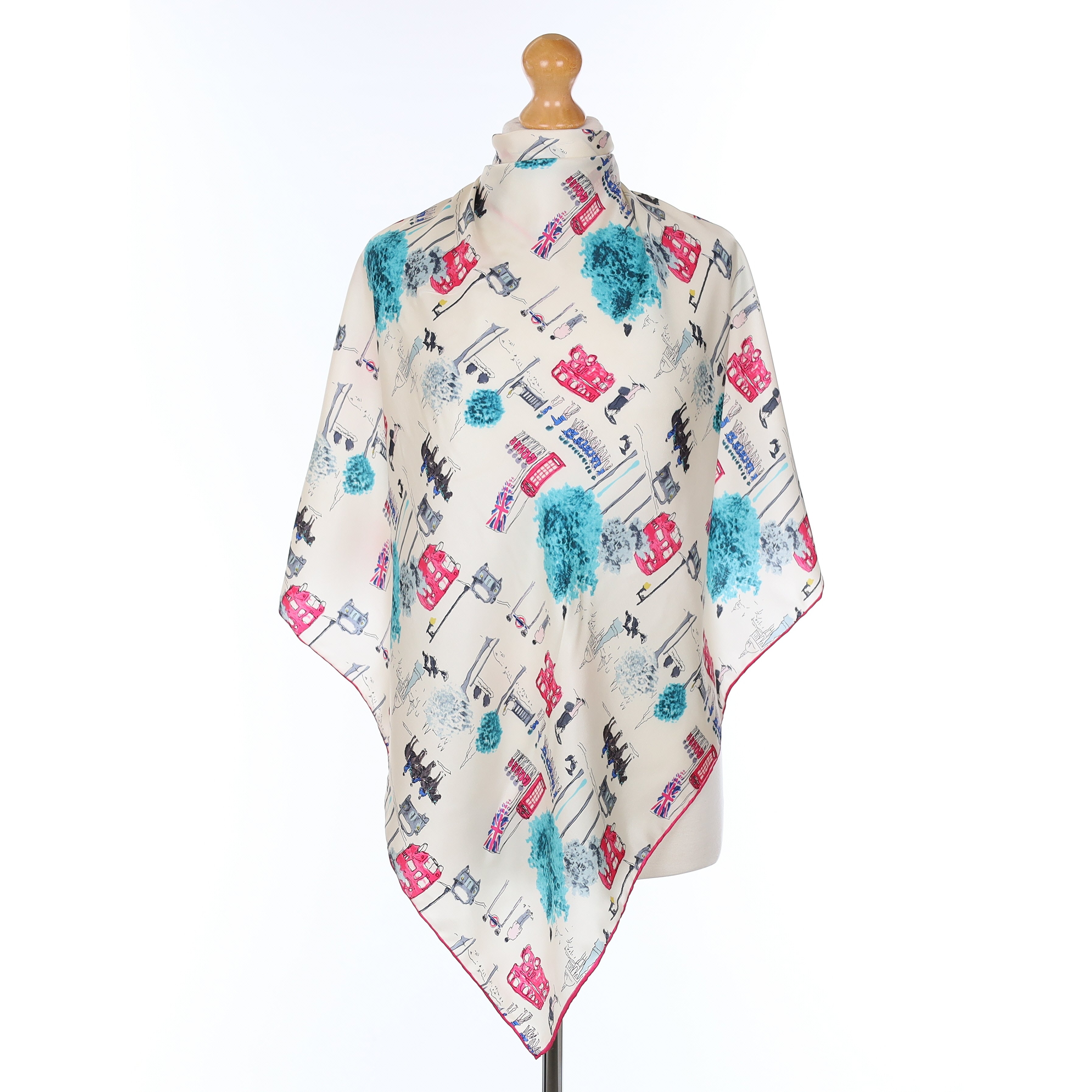 Joules London Scene Silk Scarf