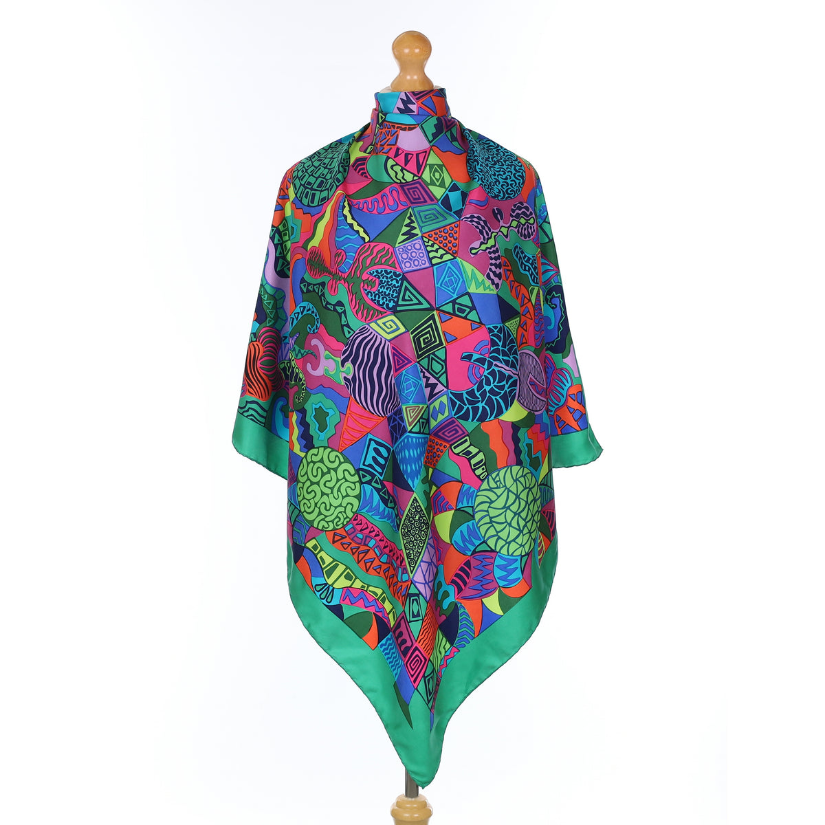 Beckford Silk Vibrant Multicolour Vintage Silk Scarf