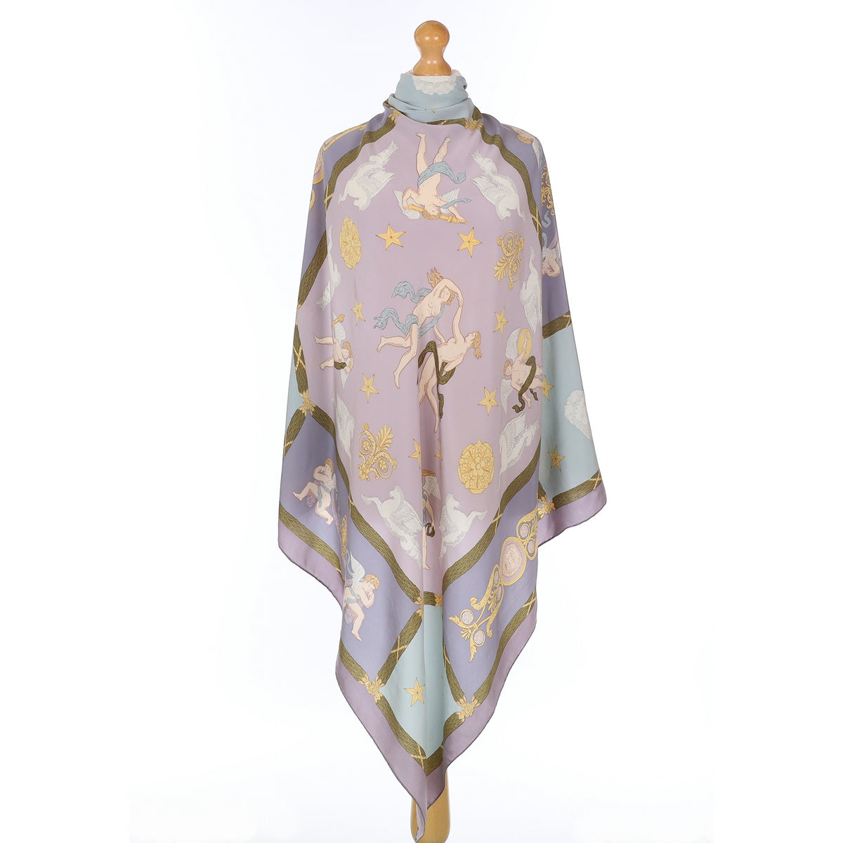 English Eccentrics Rococo Style Silk Scarf