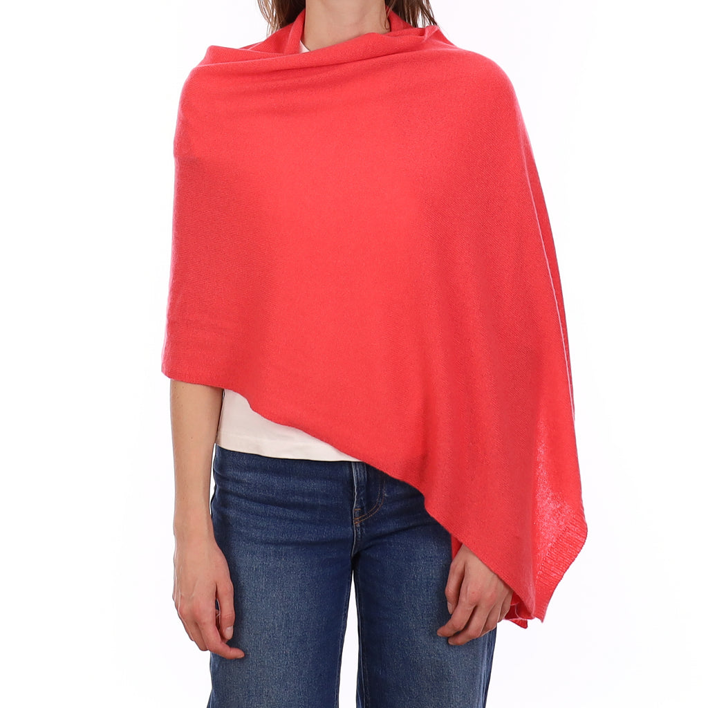 Brand New Coral Recycled Cashmere Wrap