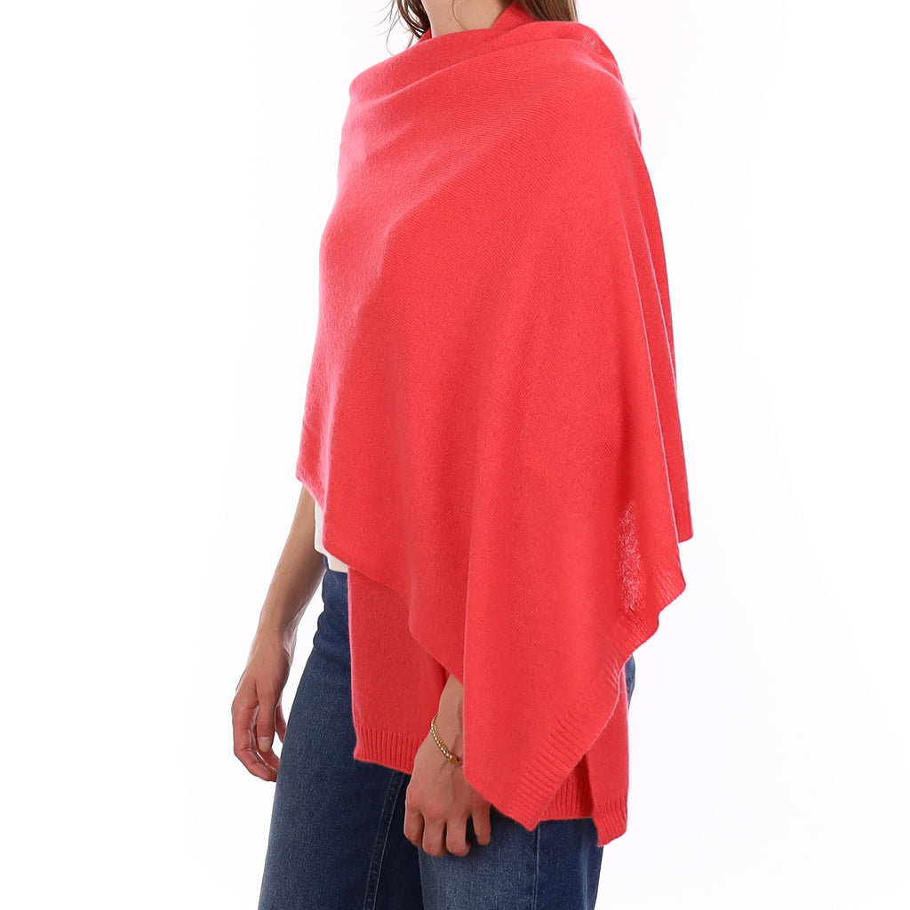 Brand New Coral Recycled Cashmere Wrap