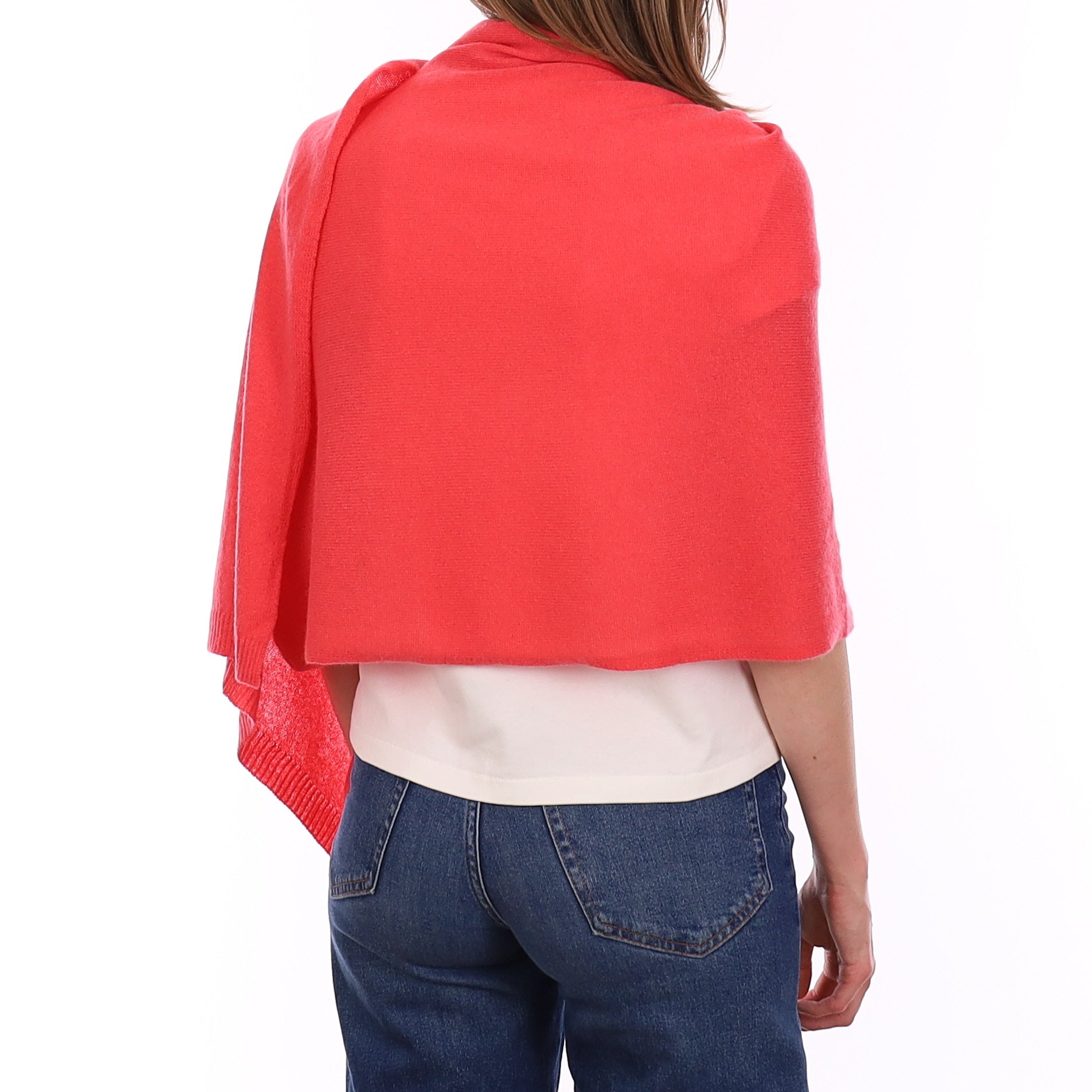 Brand New Coral Recycled Cashmere Wrap
