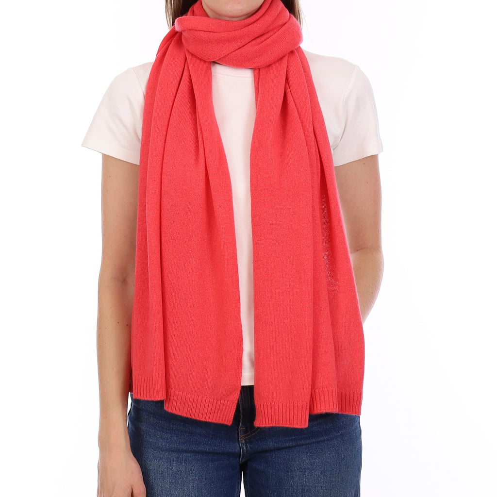 Brand New Coral Recycled Cashmere Wrap
