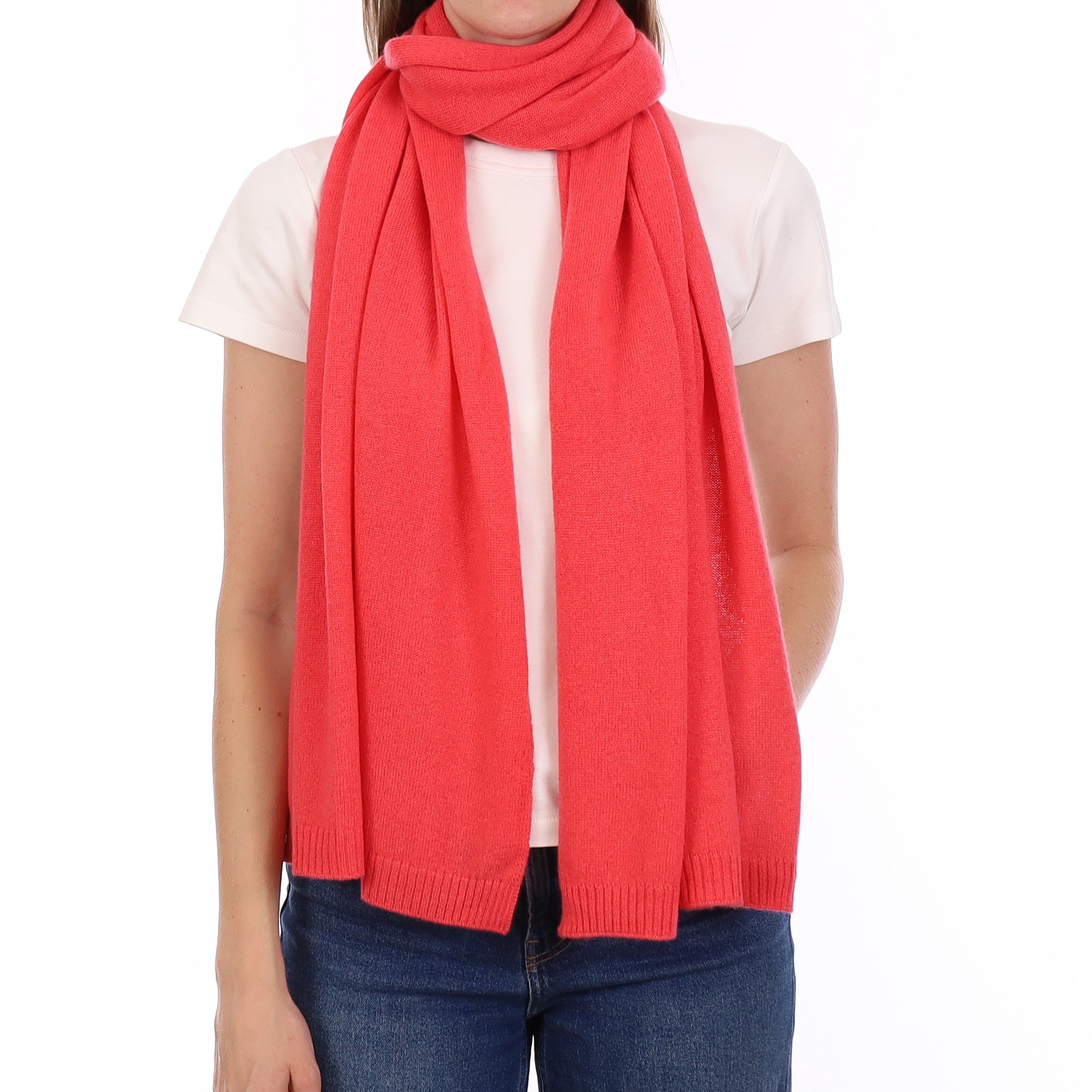 Brand New Coral Recycled Cashmere Wrap