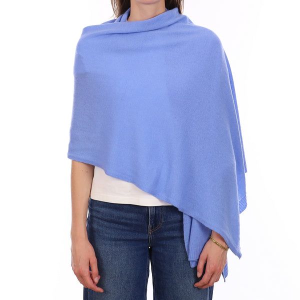 Brand New Cornflower Recycled Cashmere Wrap