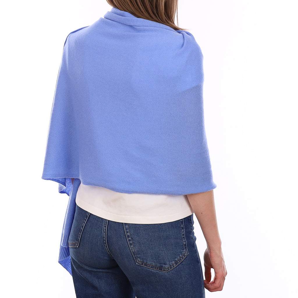Brand New Cornflower Recycled Cashmere Wrap