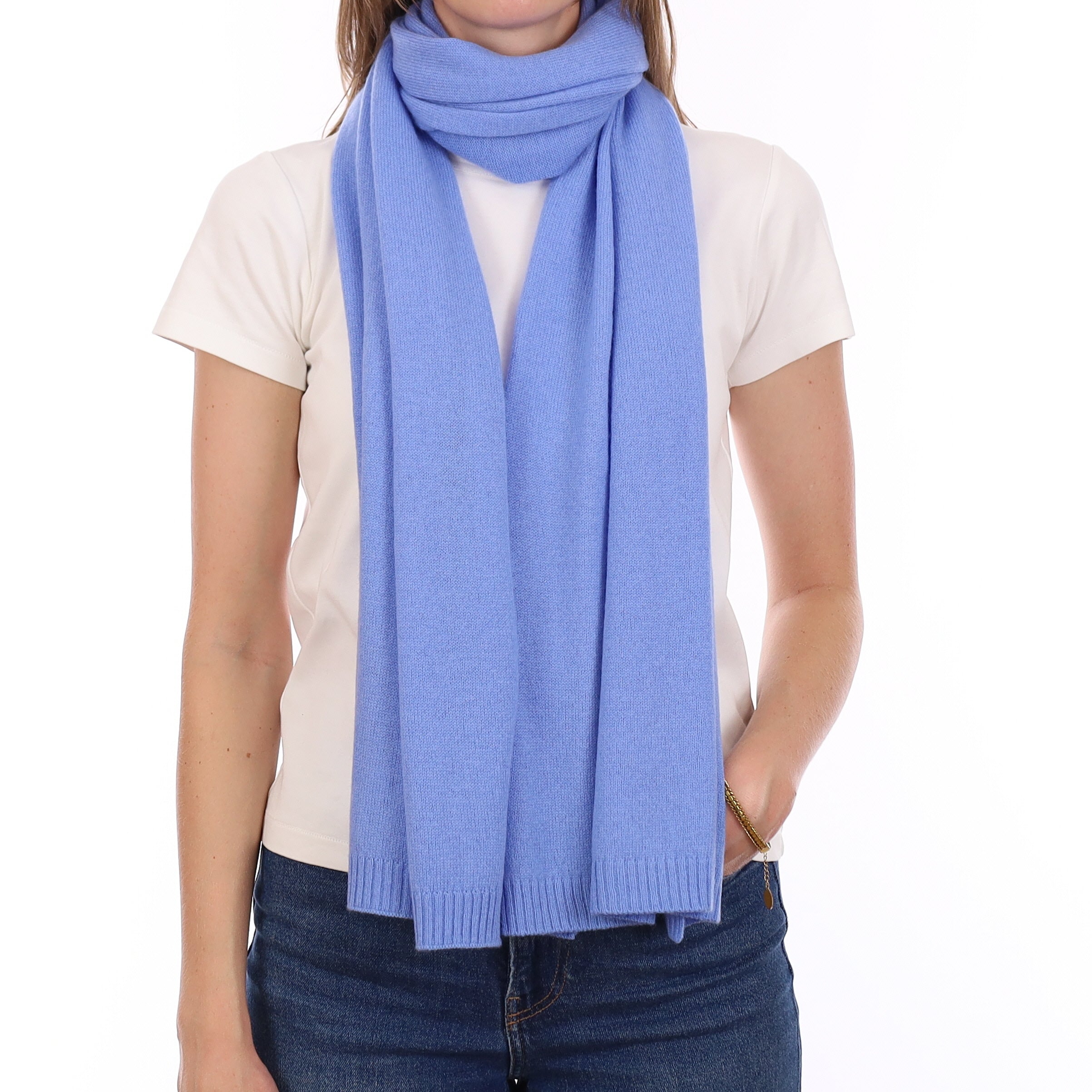 Brand New Cornflower Recycled Cashmere Wrap