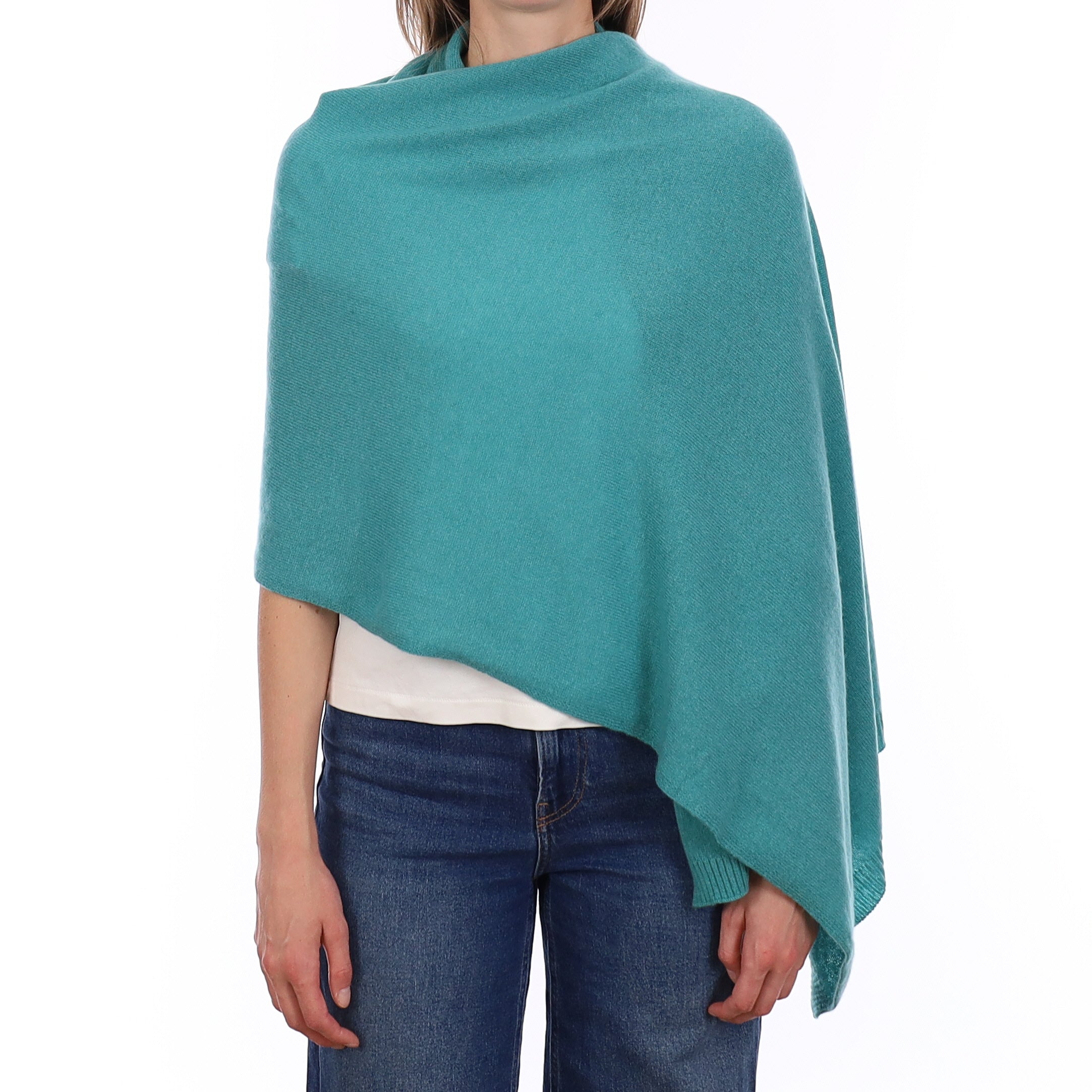 Brand New Lagoon Green Recycled Cashmere Wrap