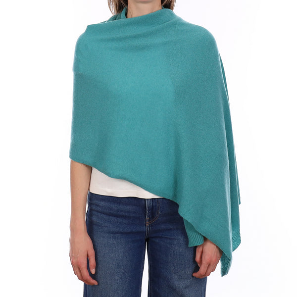 Brand New Lagoon Green Recycled Cashmere Wrap