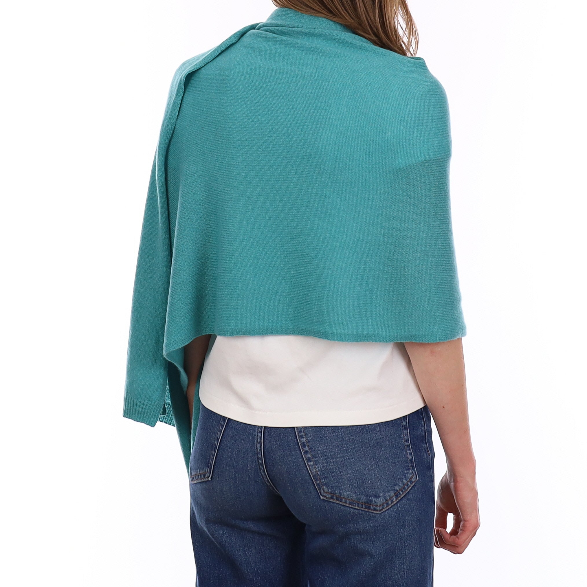 Brand New Lagoon Green Recycled Cashmere Wrap