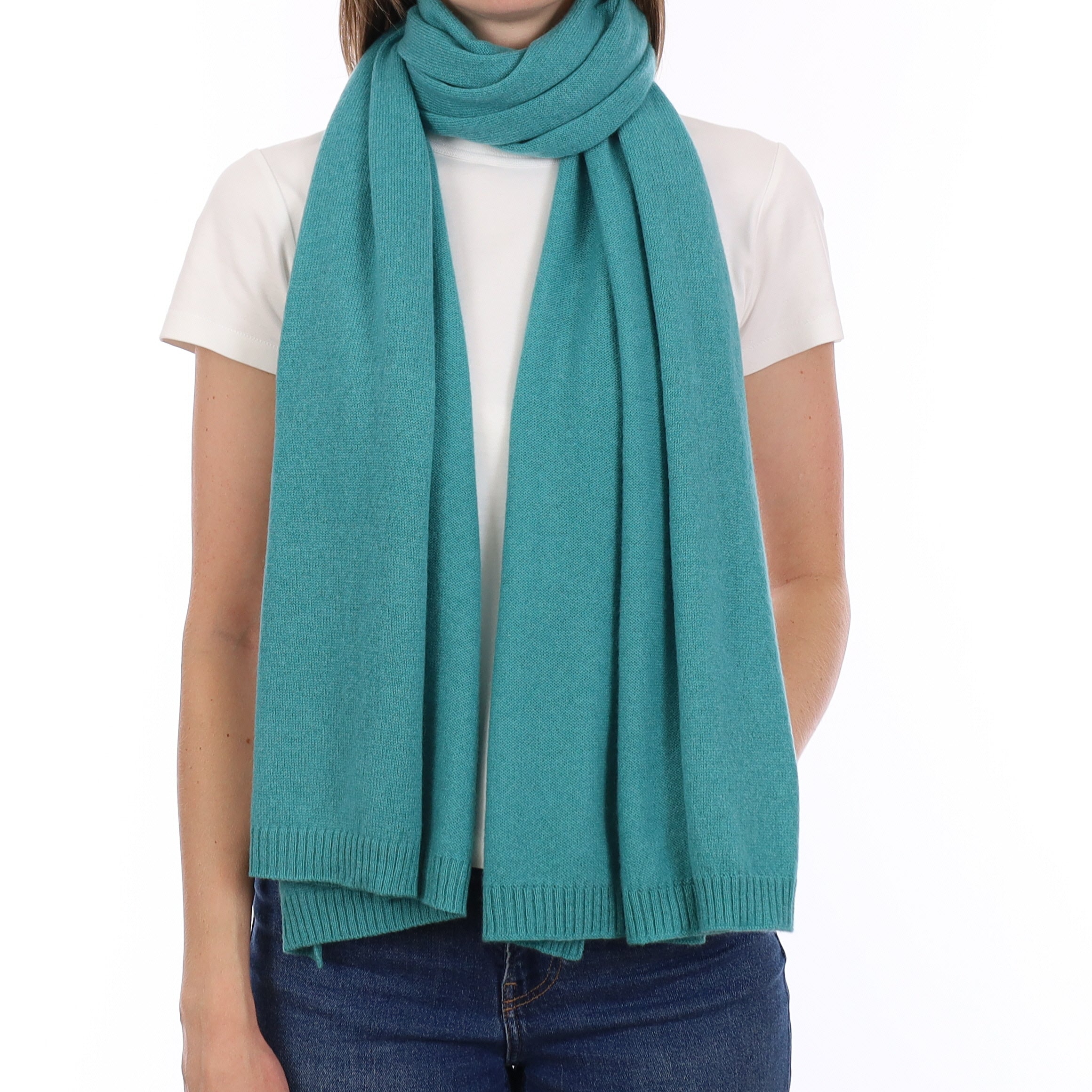 Brand New Lagoon Green Recycled Cashmere Wrap