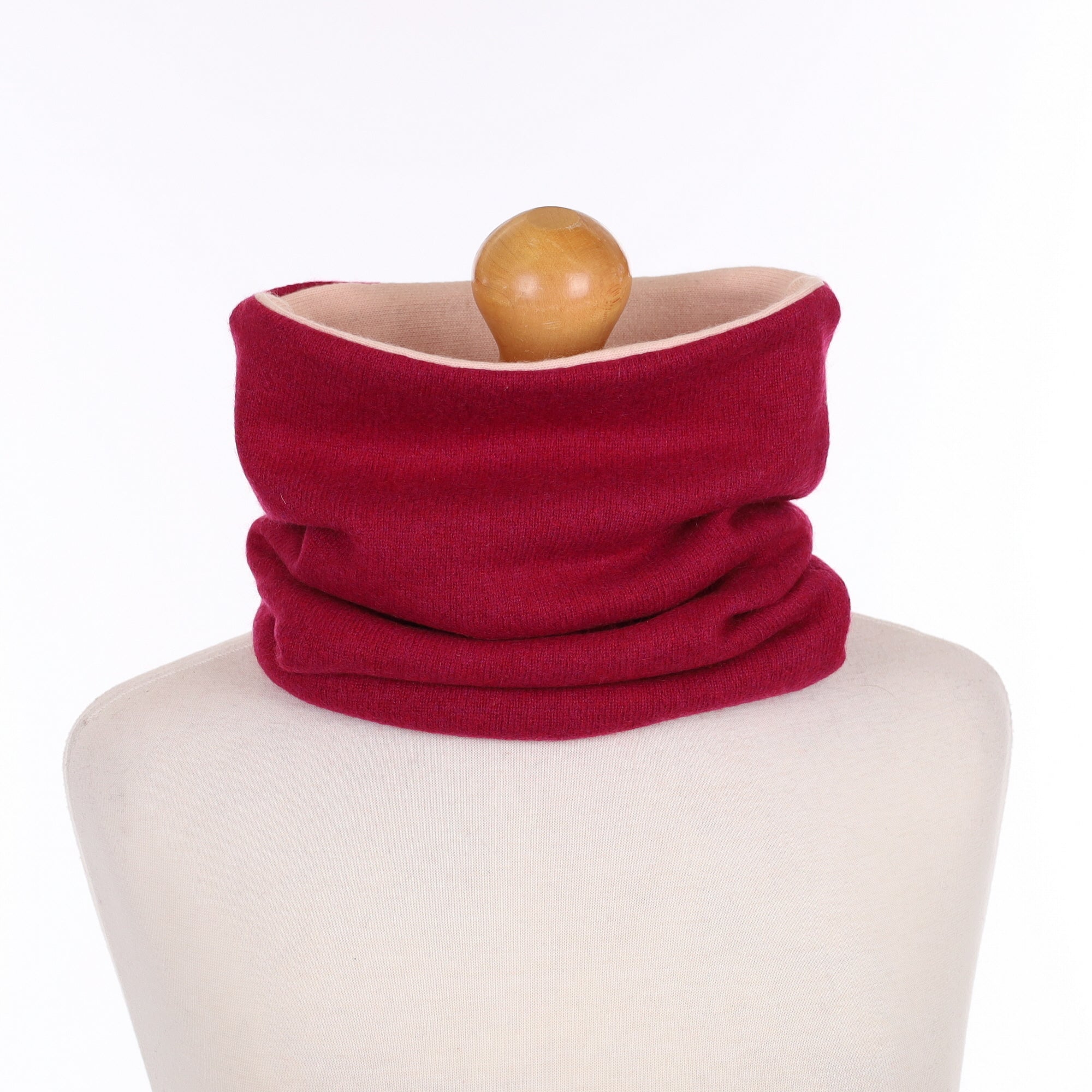 Wild Berry Red and Pink Luxury Double Layered Snood