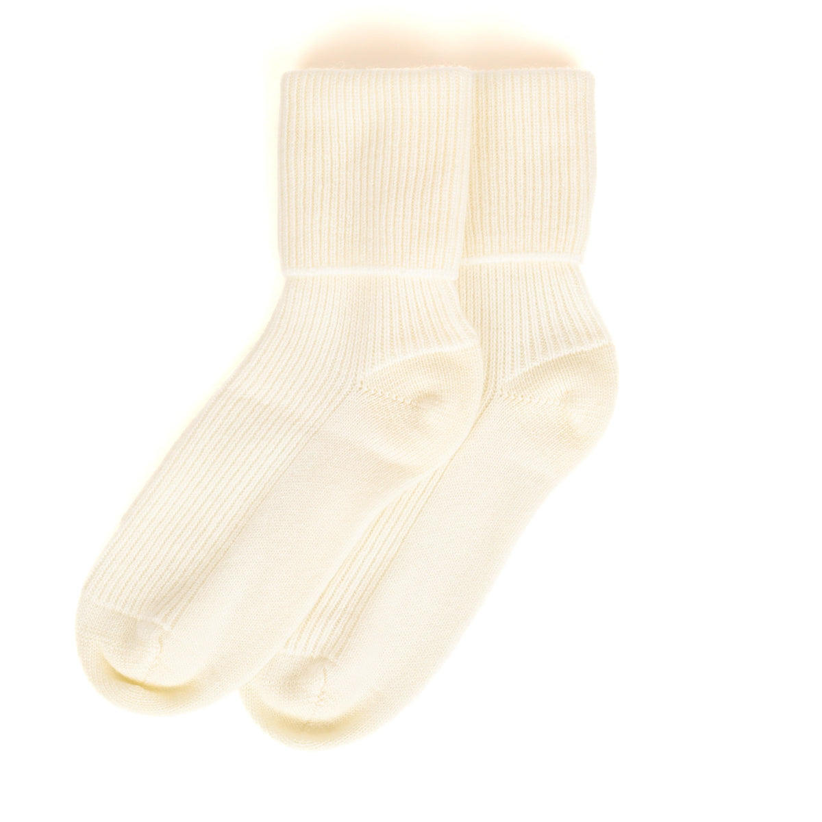 Brand New Scottish Ivory Ladies Cashmere Bed Socks