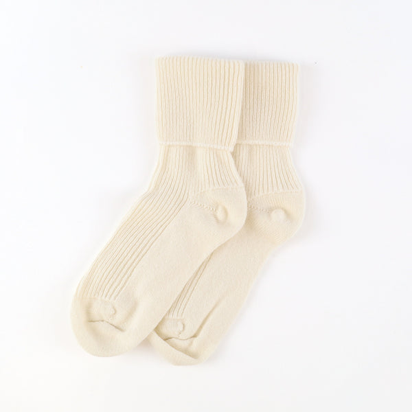 Brand New Scottish Ivory Ladies Cashmere Bed Socks