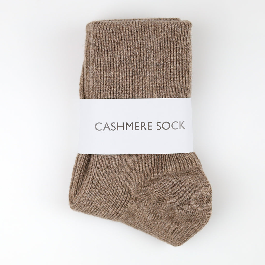 Brand New Scottish Taupe Brown Ladies Cashmere Every Day Socks
