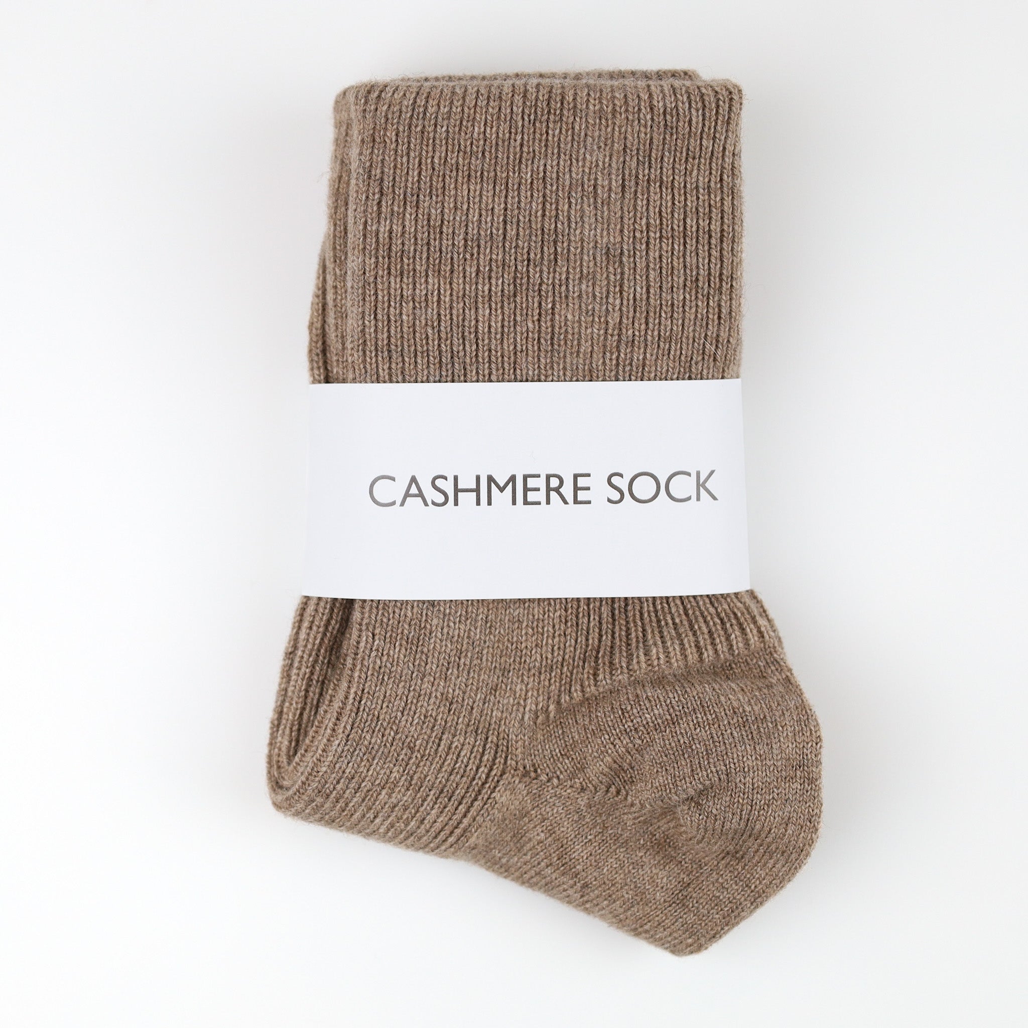 Brand New Scottish Taupe Brown Ladies Cashmere Every Day Socks